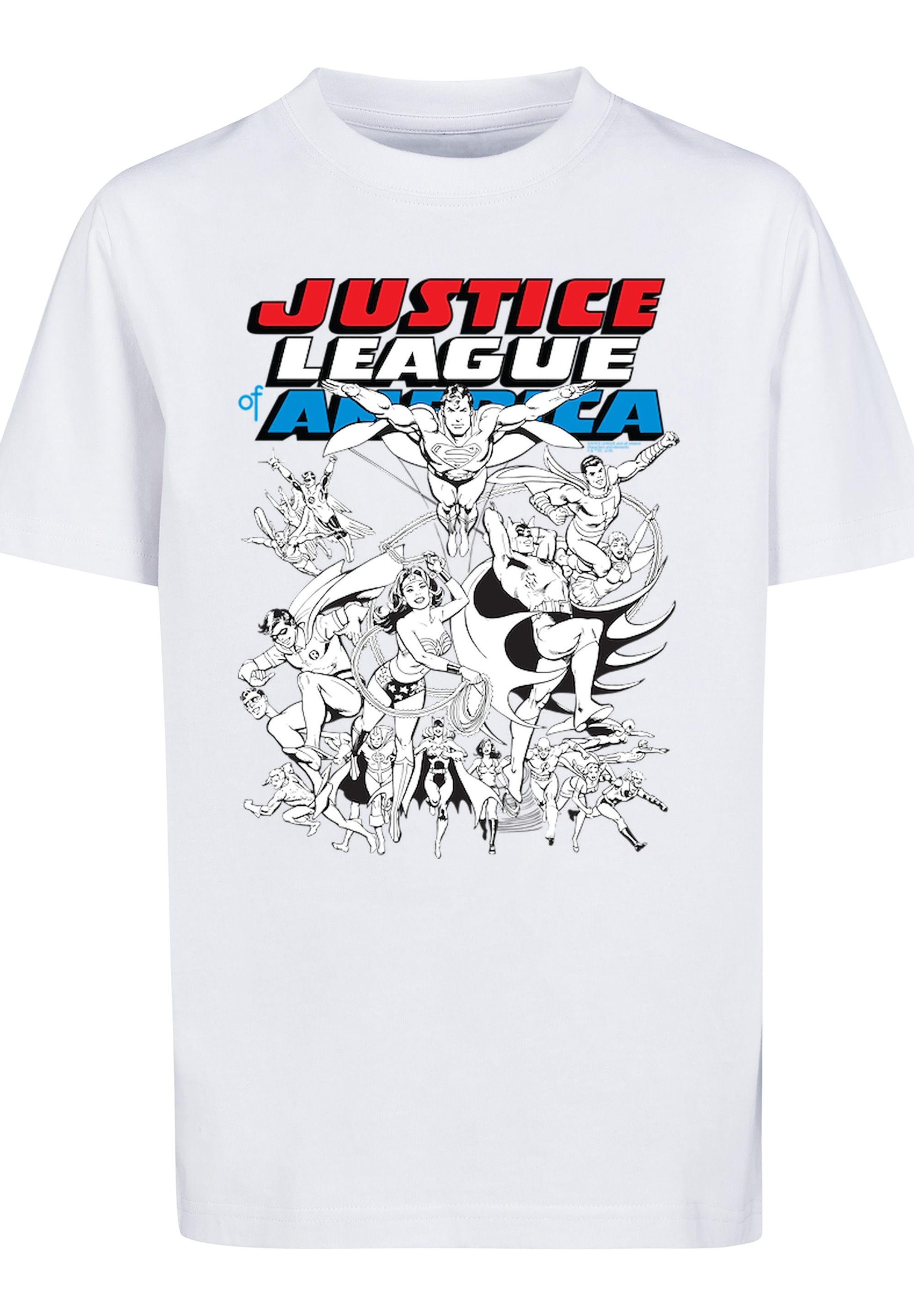 F4NT4STIC T-Shirt »DC Comics Justice League Superhelden«, Unisex Kinder,Premium Merch,Jungen,Mädchen,Bedruckt
