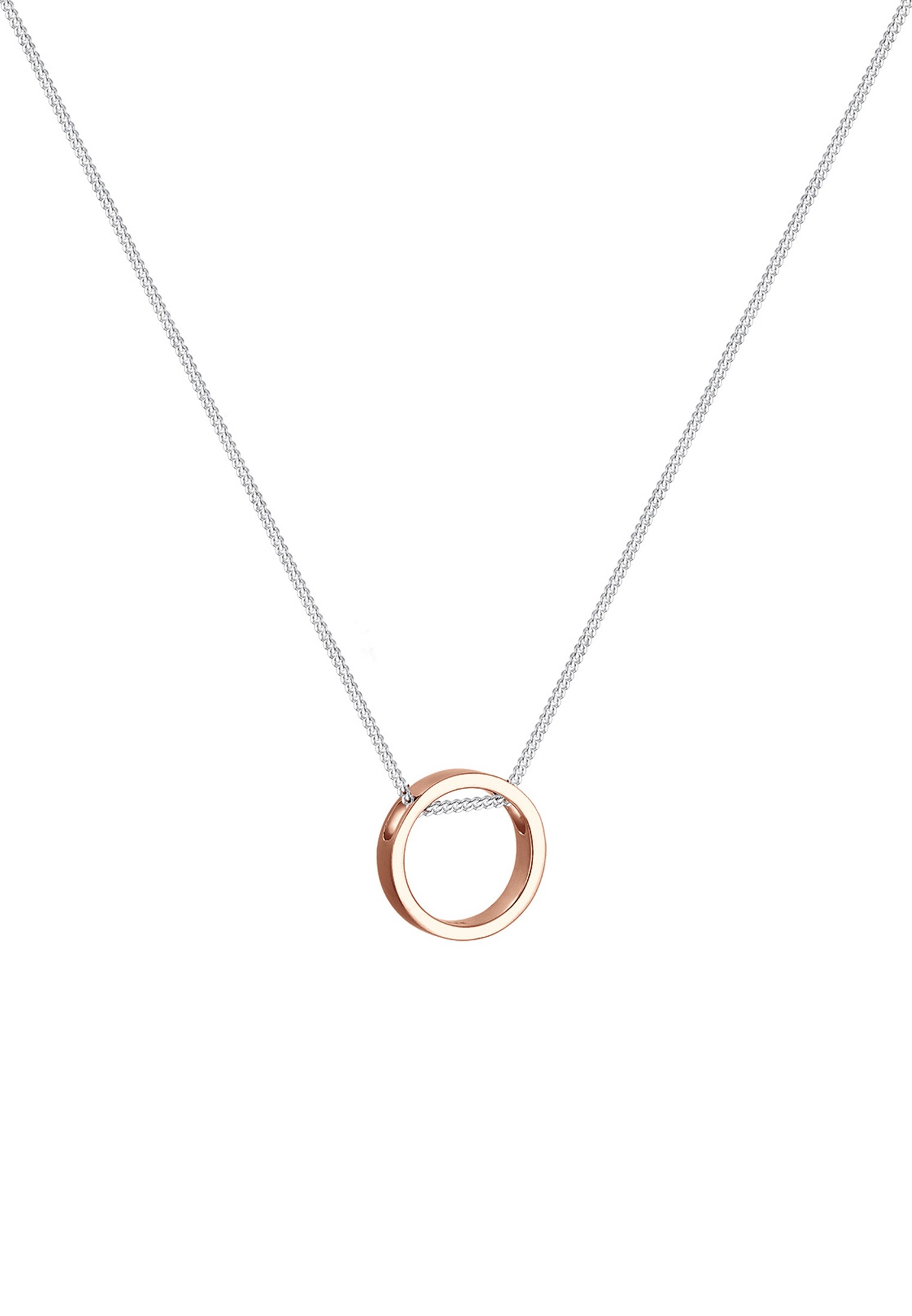 Elli Kette mit Anhänger »Halskette mit Anhänger Kreis 925 Sterling Silber Rosegold«
