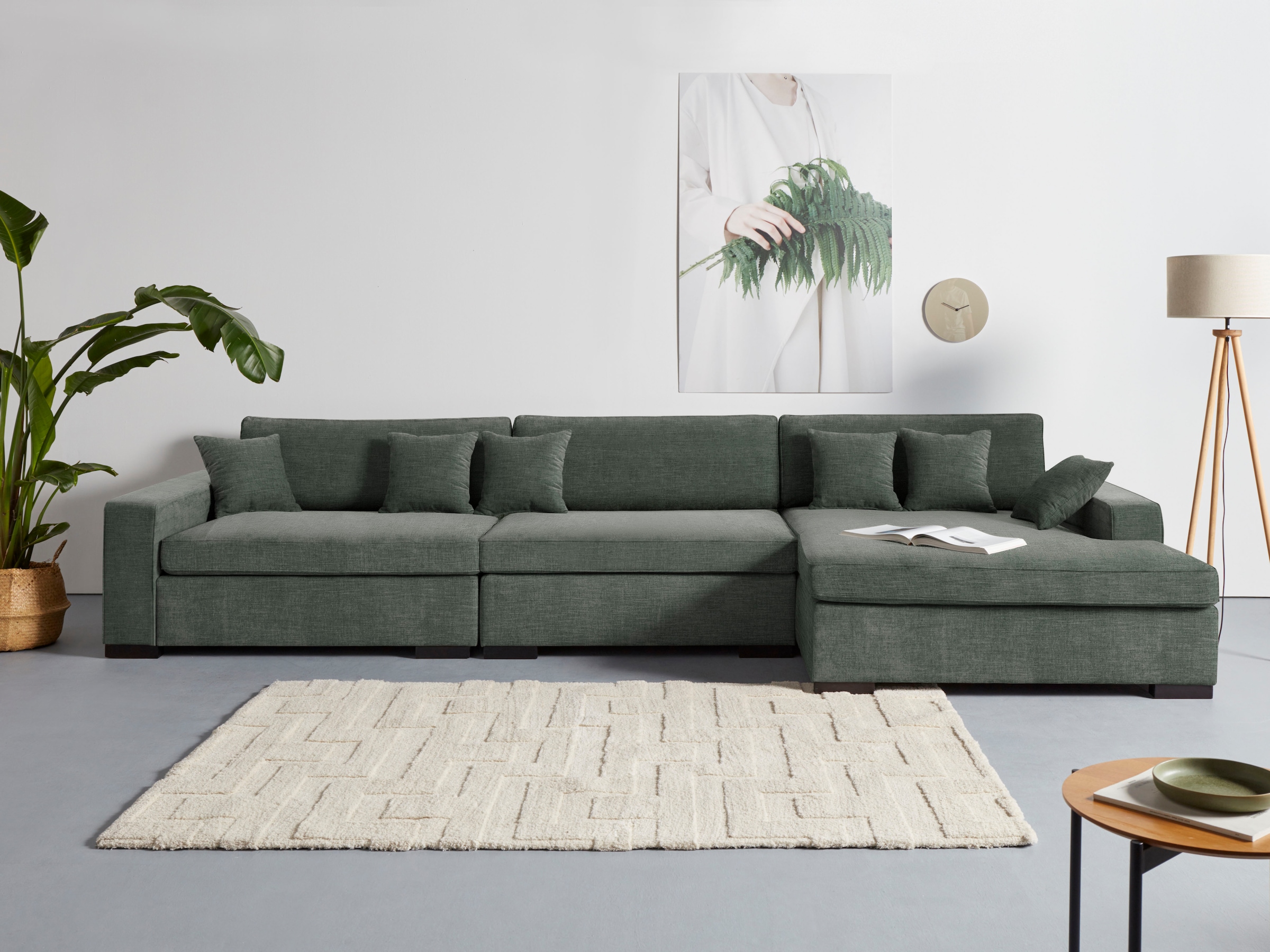 Guido Maria Kretschmer Home&Living Sofa-Eckelement "Skara XXL L-Form", Lounge-Sofa XXL mit Federkern-Polsterung, in viel