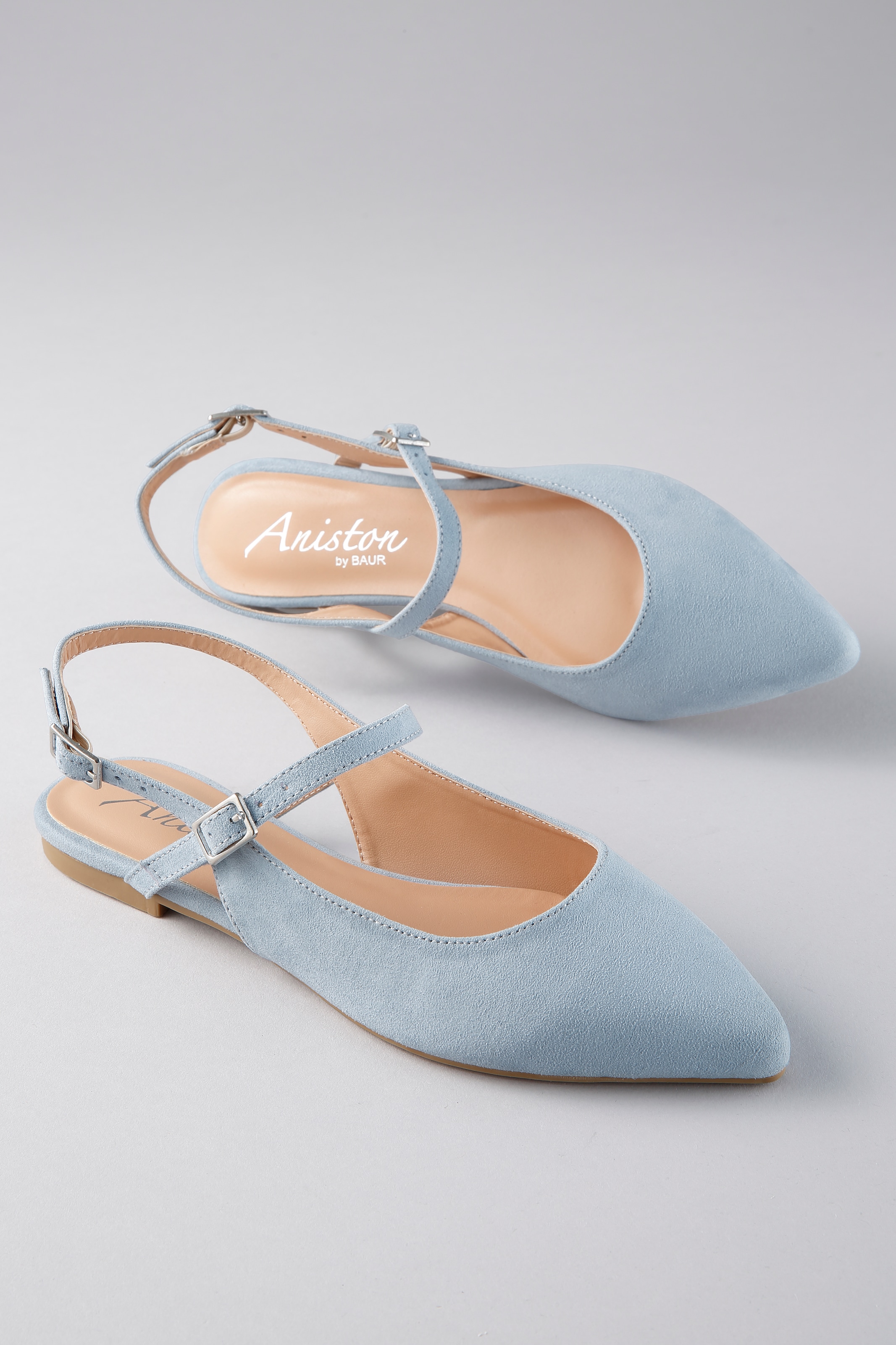 Aniston SHOES Slingpumps Flat, Sommerschuh, Riemchensandale - schmale Form