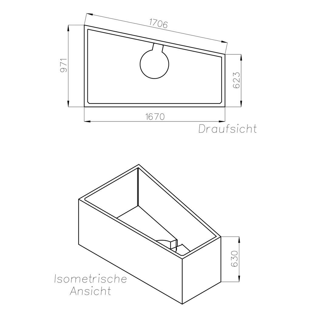 OTTOFOND Badewanne, (2 tlg.)