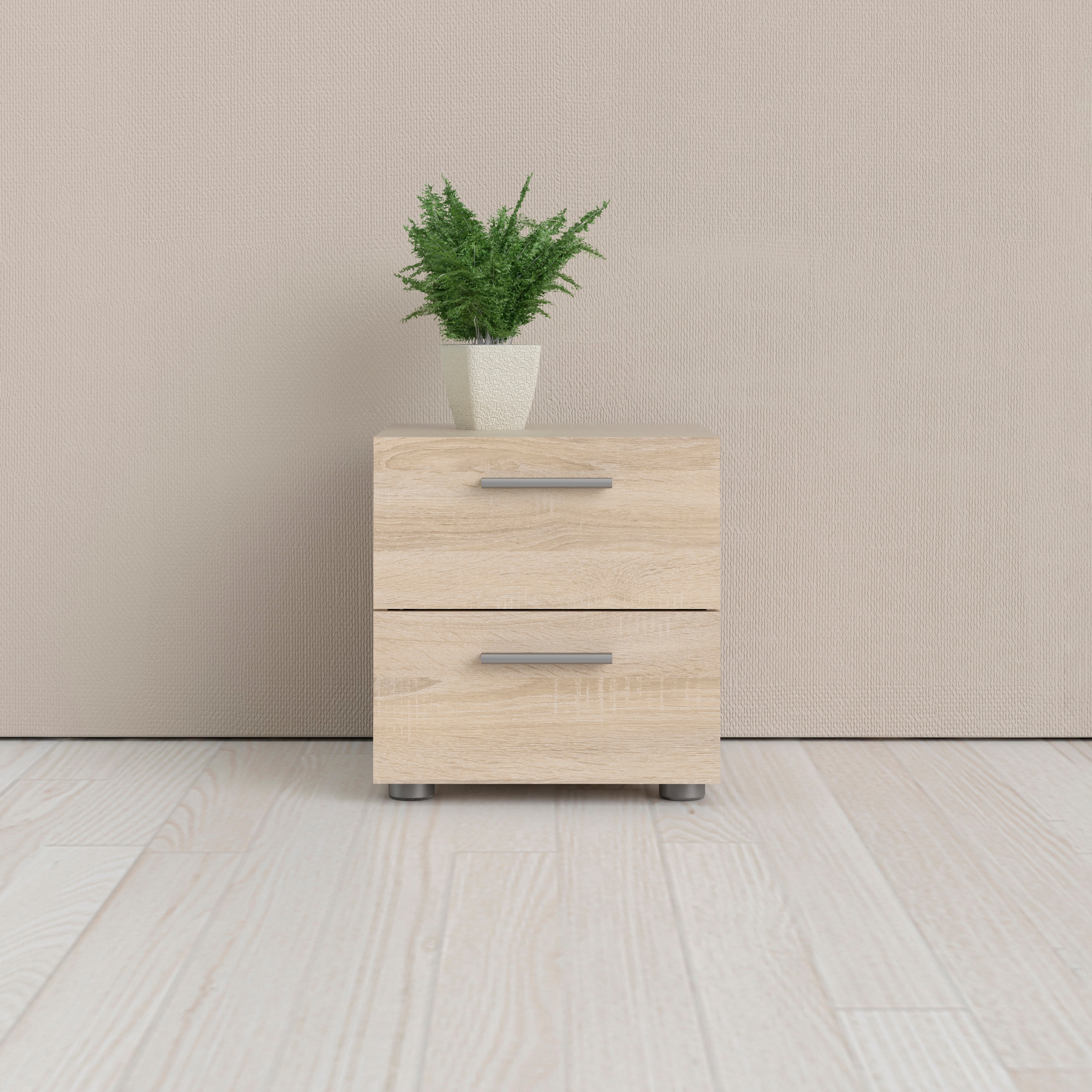 Home affaire Nachtkommode "Pepe, Nachttisch, Nachtschrank, Beistelltisch," mit 2 Schubläden, Breite 40, Höhe 42 cm