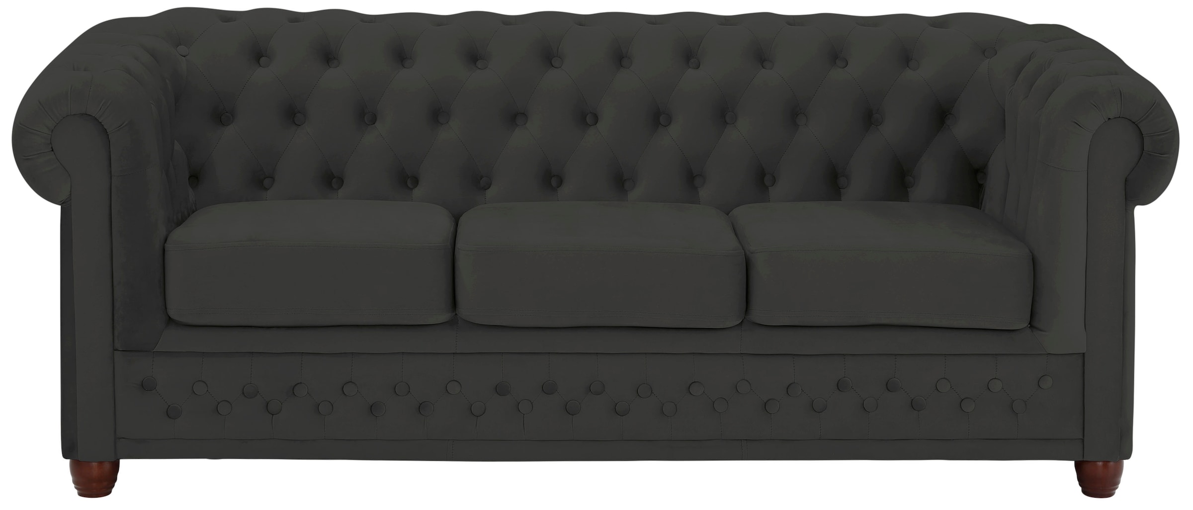 Home affaire Chesterfield-Sofa "New Castle", mit hochwertiger Knopfheftung in Chesterfield-Design, B/T/H: 203/86/72