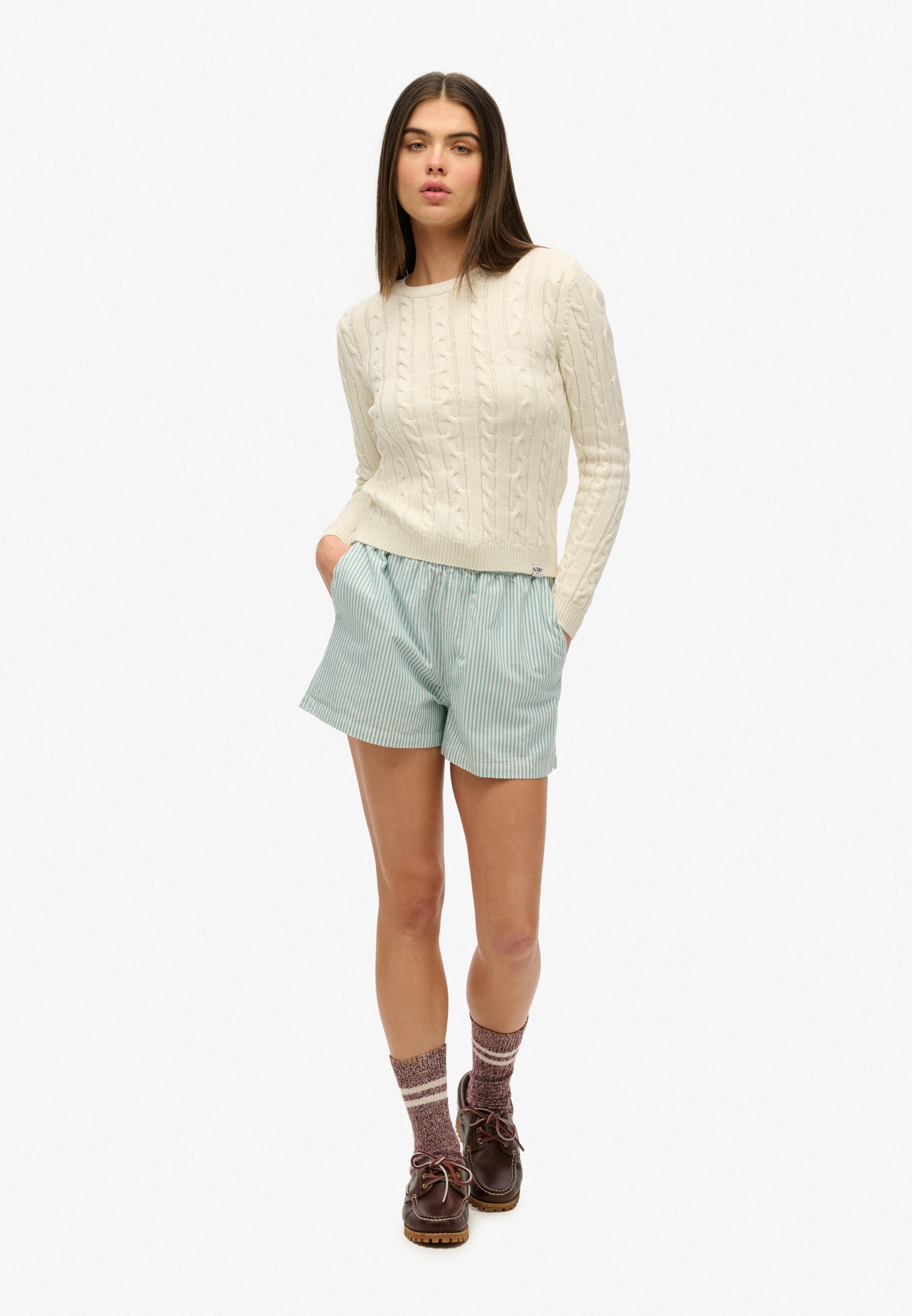 Superdry Strickpullover »ESSENTIALS SLIM CABLE JUMPER«