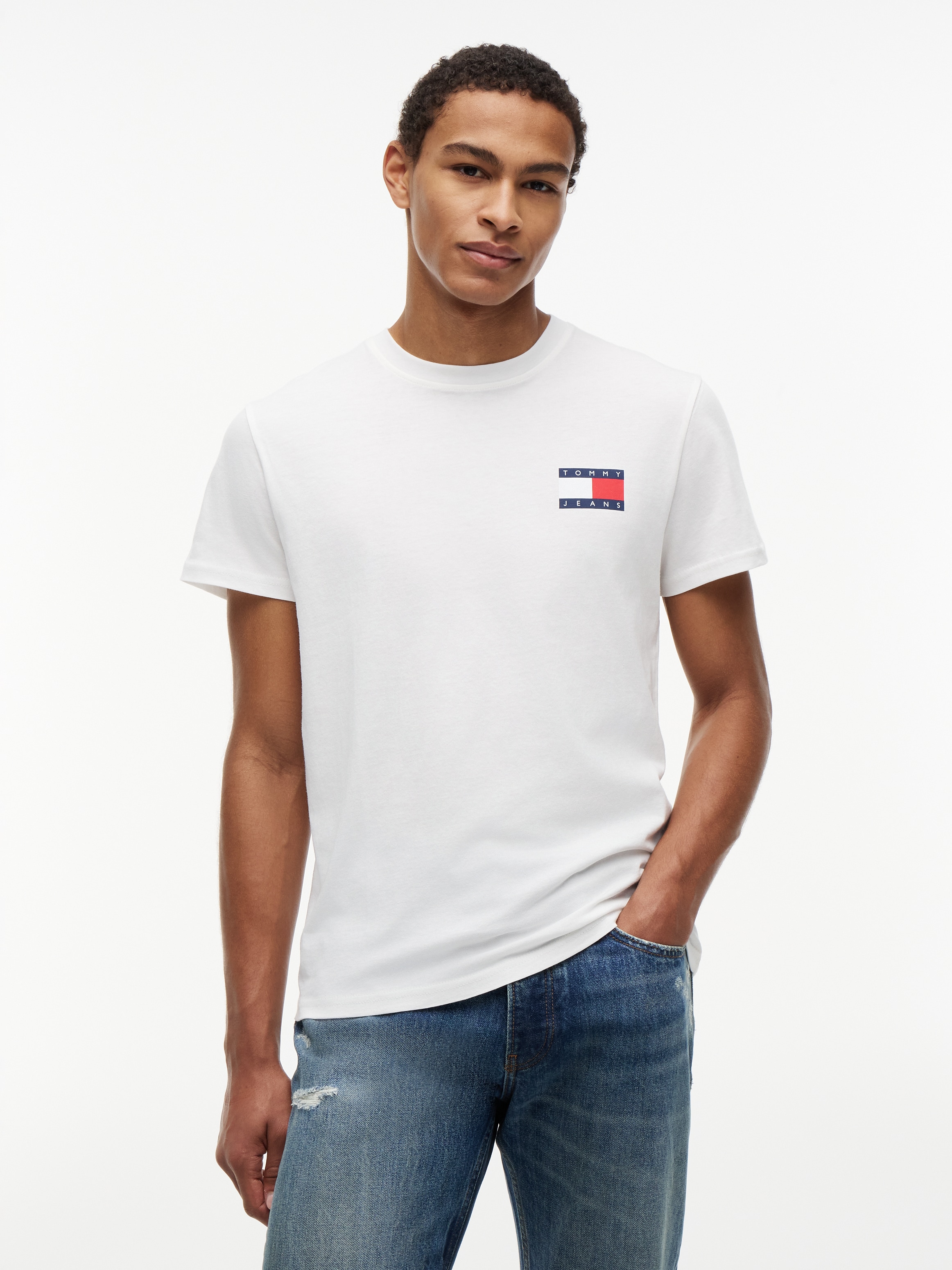 Tommy Jeans T-Shirt »TJM SLIM 2PACK ESS FLAG TEE« 2