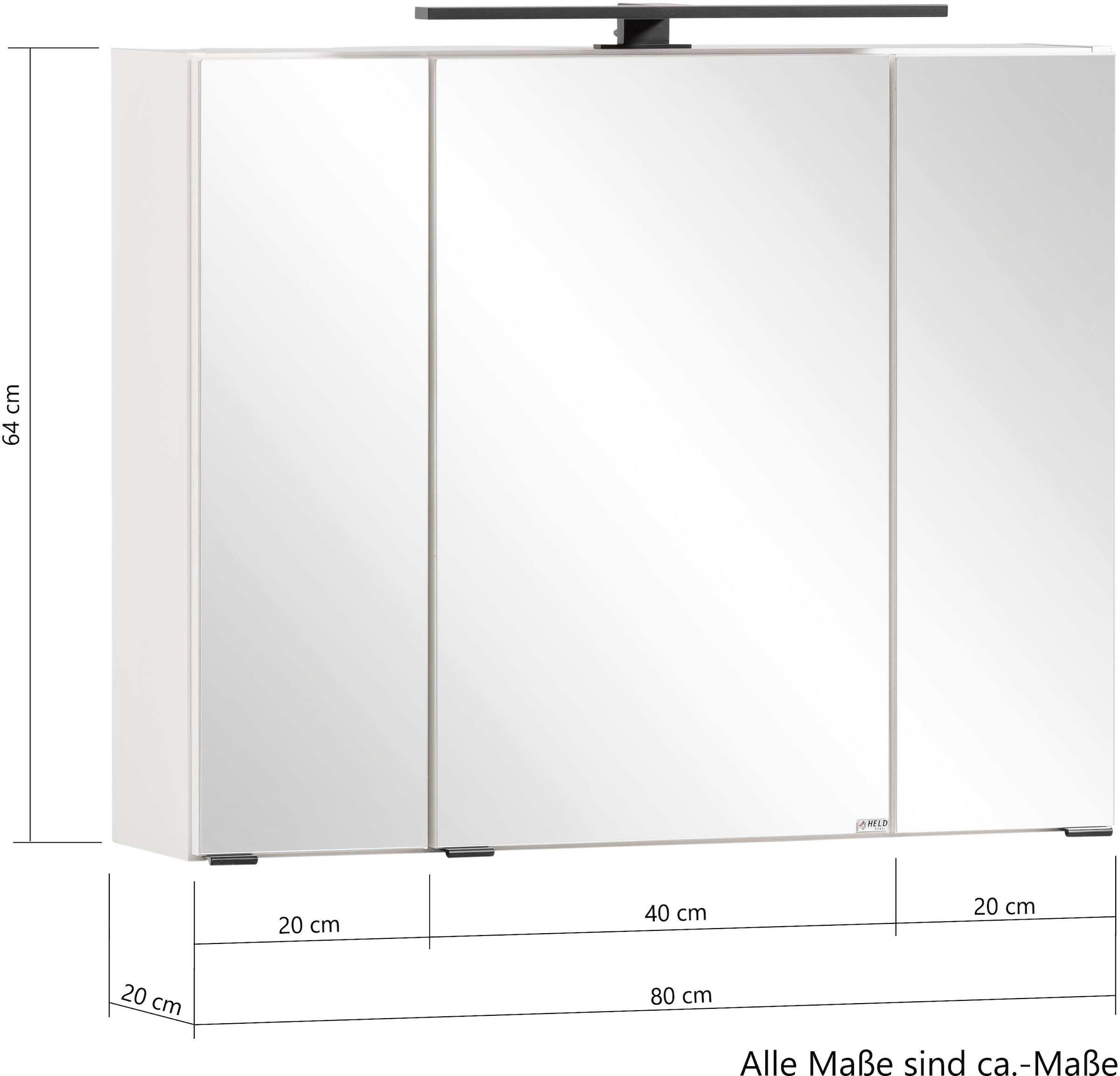 welltime Badmöbel-Set »Lana«, (Komplett-Set, 2 St.), Badezimmer-Set, 2-teilig, inkl. Waschbecken, 80 cm breit