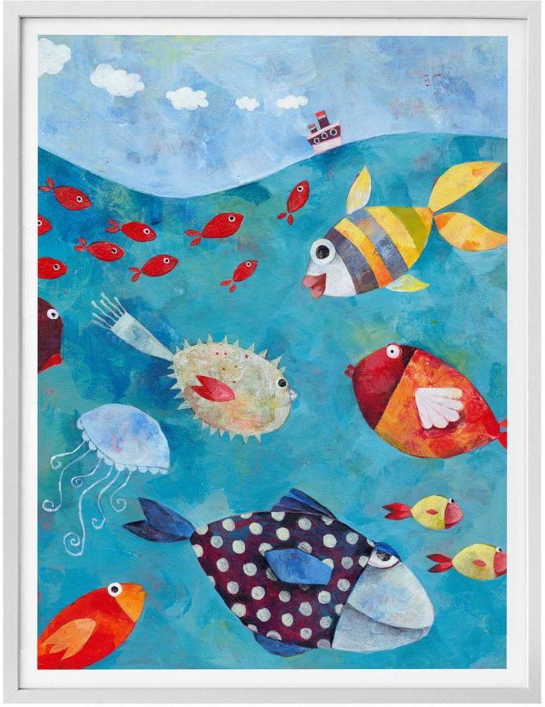 Wall-Art Poster Wandbild, & Wandposter (1 St.), BAUR Fische Bild, Meer«, | bestellen Wandbilder Poster, im »Märchen Meeresfrüchte, Fisch