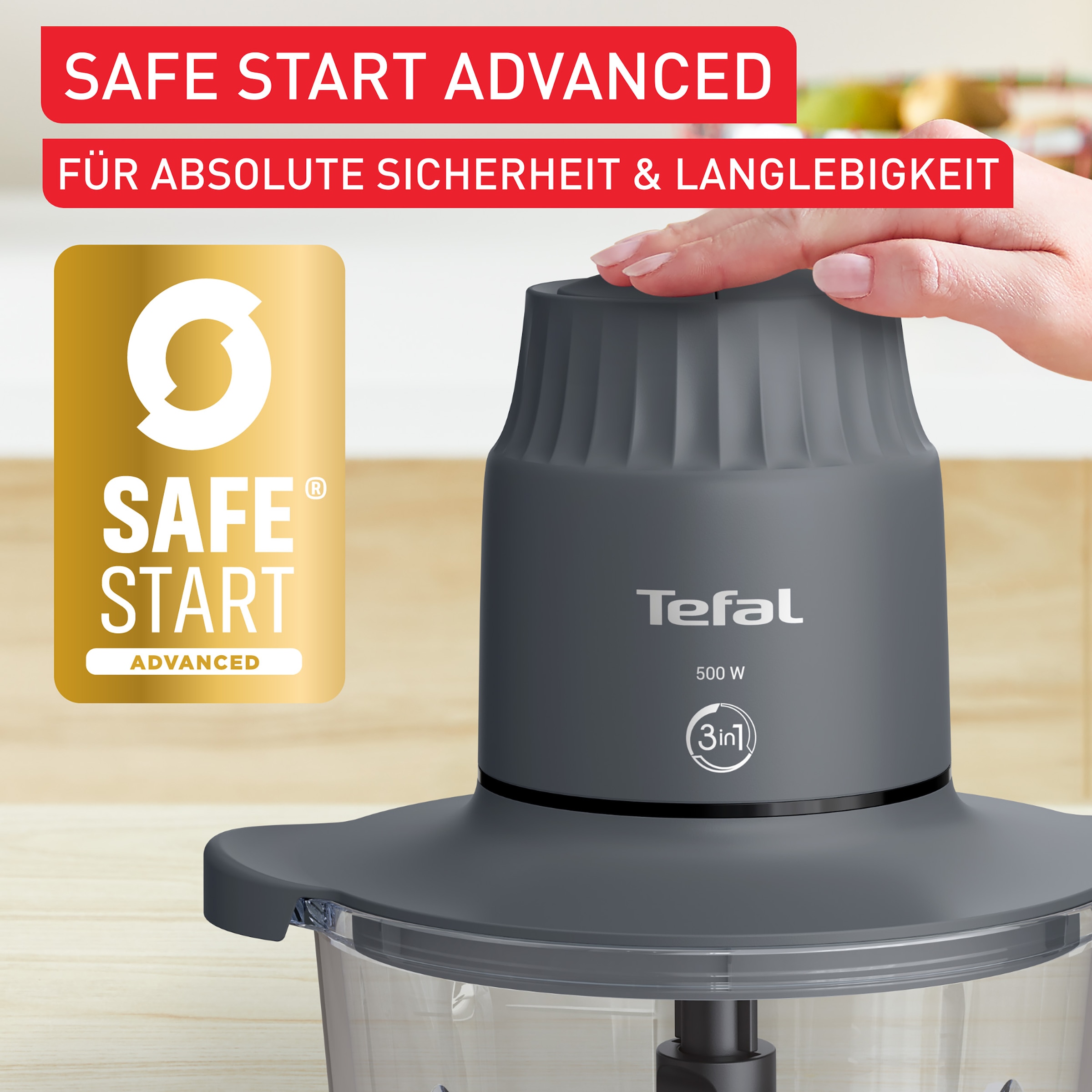 Tefal Zerkleinerer »MB6031 Choppeor«, 500 W, 2 Geschwindigkeiten, 4 Edelstahlklingen