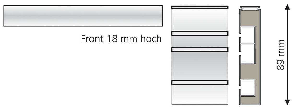 Liedeco Vorhangschiene, 3 läufig-läufig, Fixmaß | BAUR