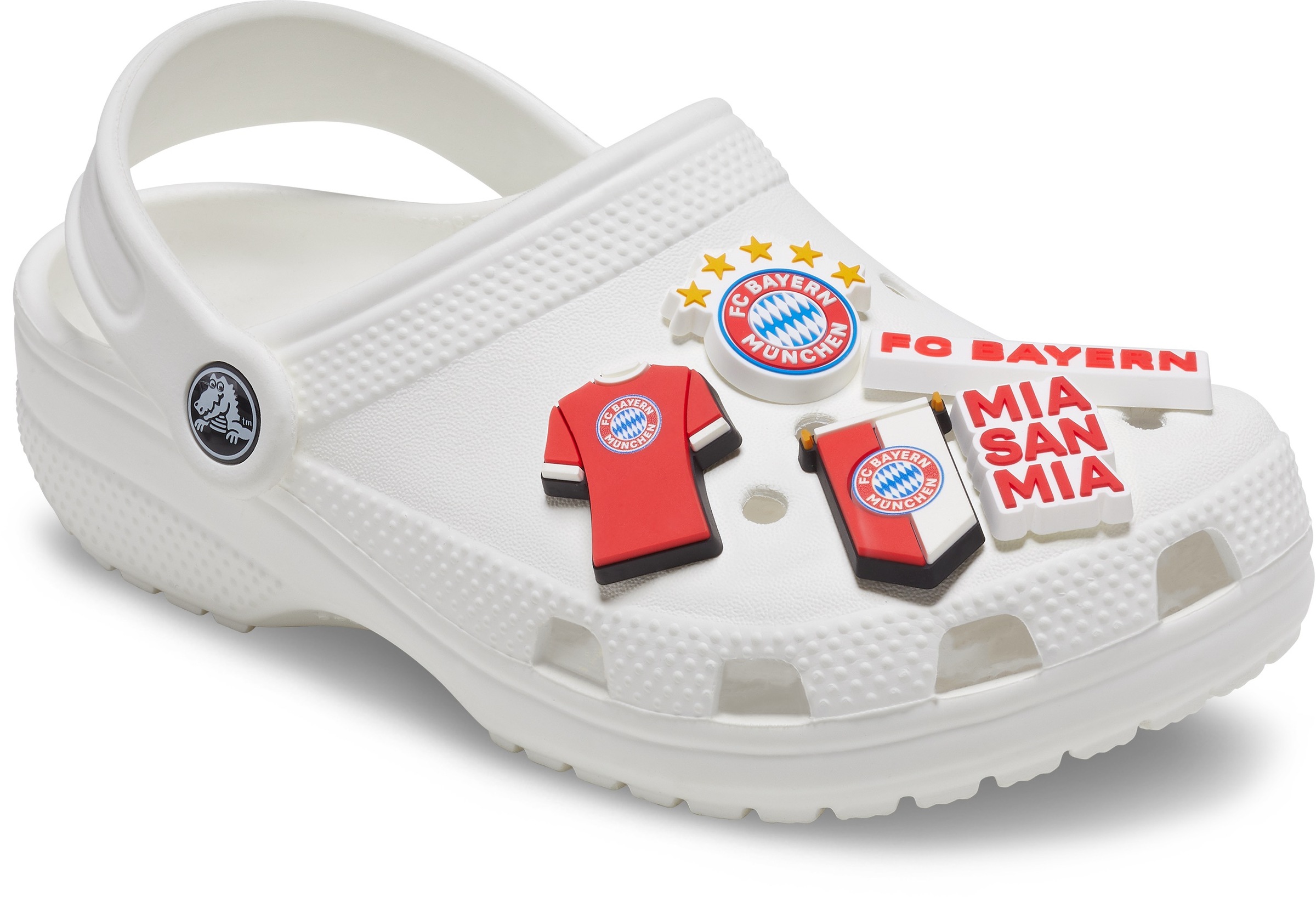 Crocs Schuhanstecker »Jibbitz™ FC Bayern«, (Set, 5 tlg., Kein Spielzeug. Nicht für Kinder unter 3 Jahren geeignet), mit verschiedenen FC Bayern Motiven