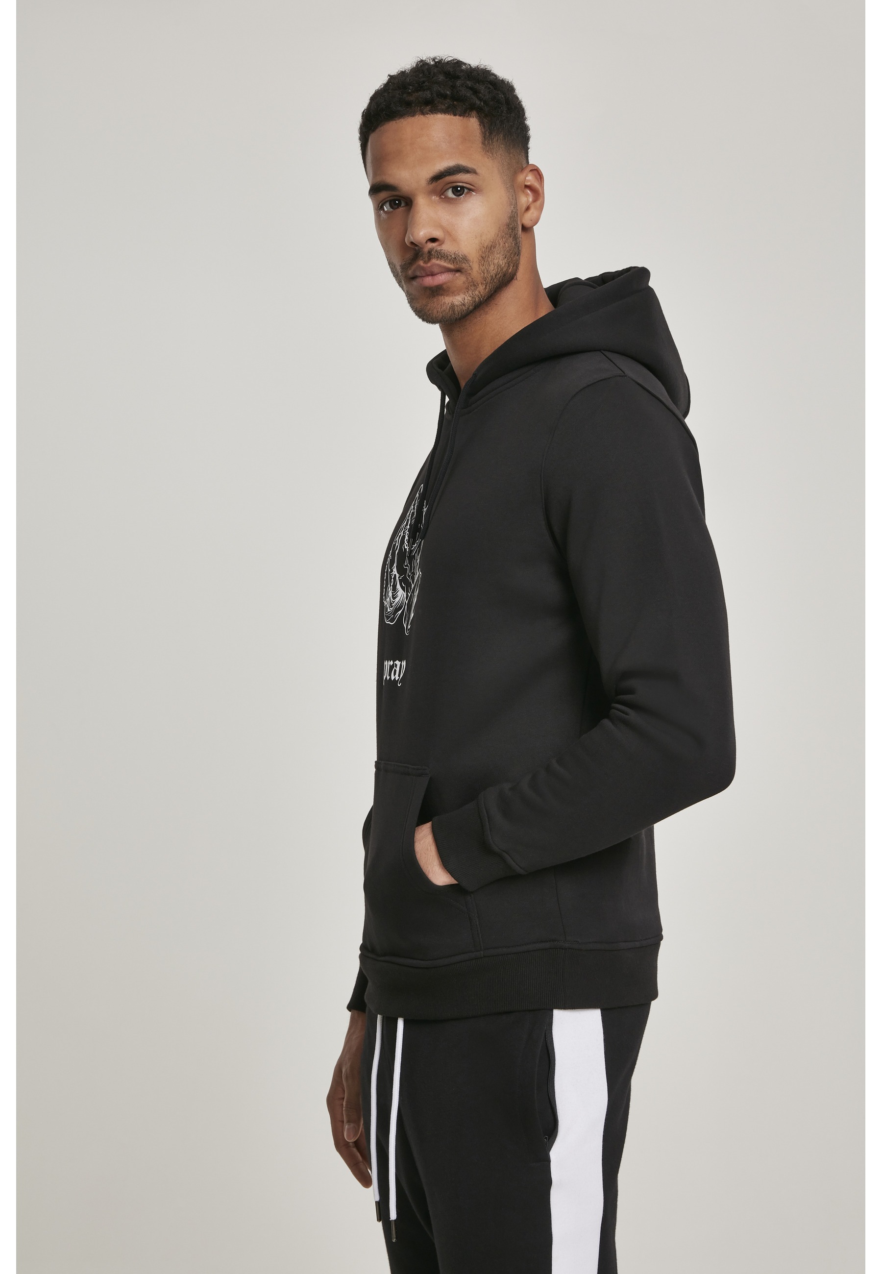 MisterTee Rundhalspullover »MisterTee Herren Dark Pray Hoody« 1 Stk.