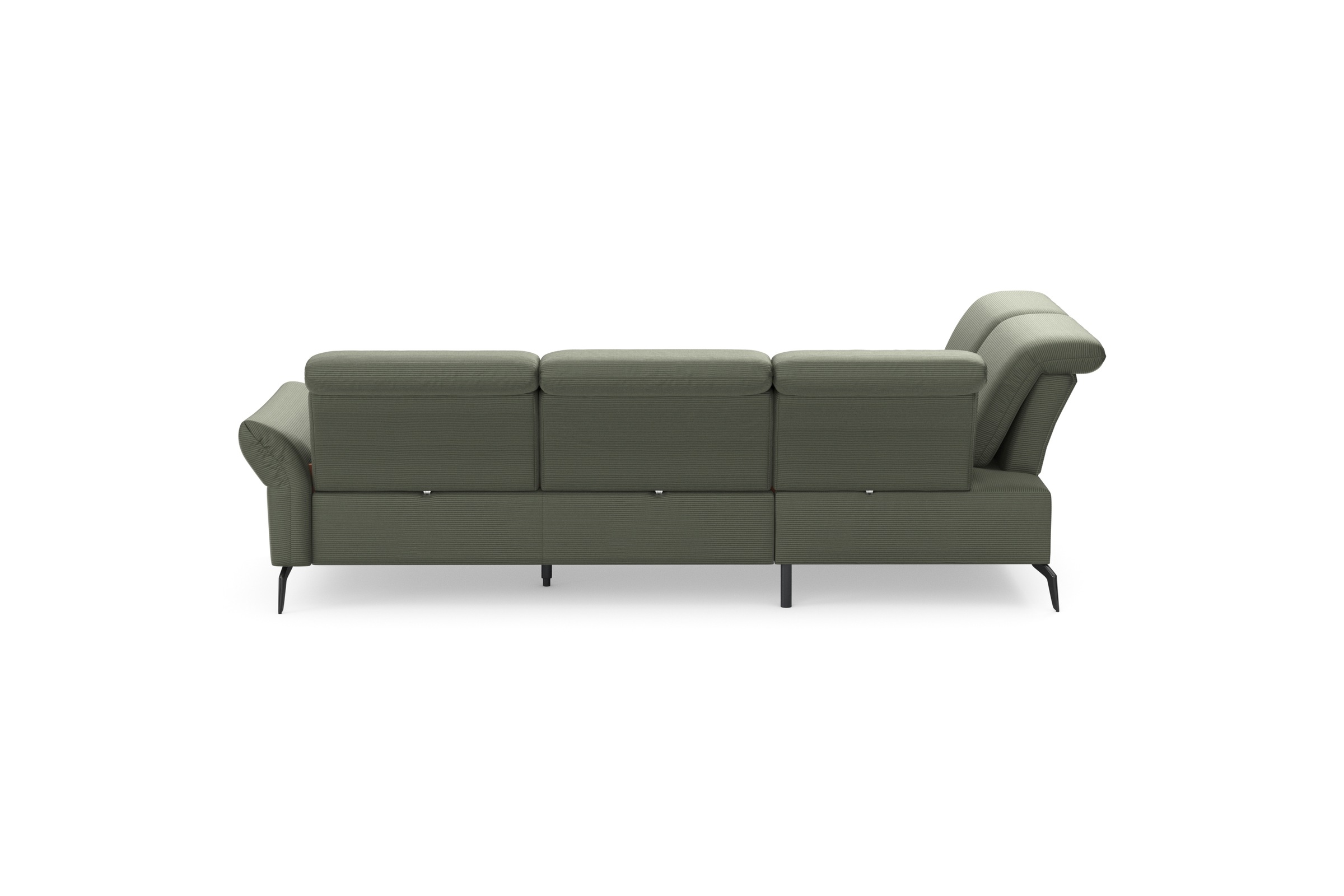 INOSIGN Ecksofa »Coco L-Form«, Sitztiefen-, Arm- und Kopfteilverstellung, Cord-Bezug, Fußhöhe 15 cm