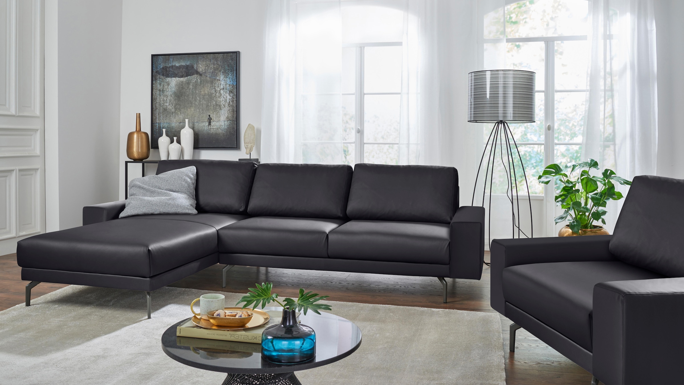 Creation BY ROLF BENZ Ecksofa "CR.450, Designecksofa, L-Form" Armlehne brei günstig online kaufen