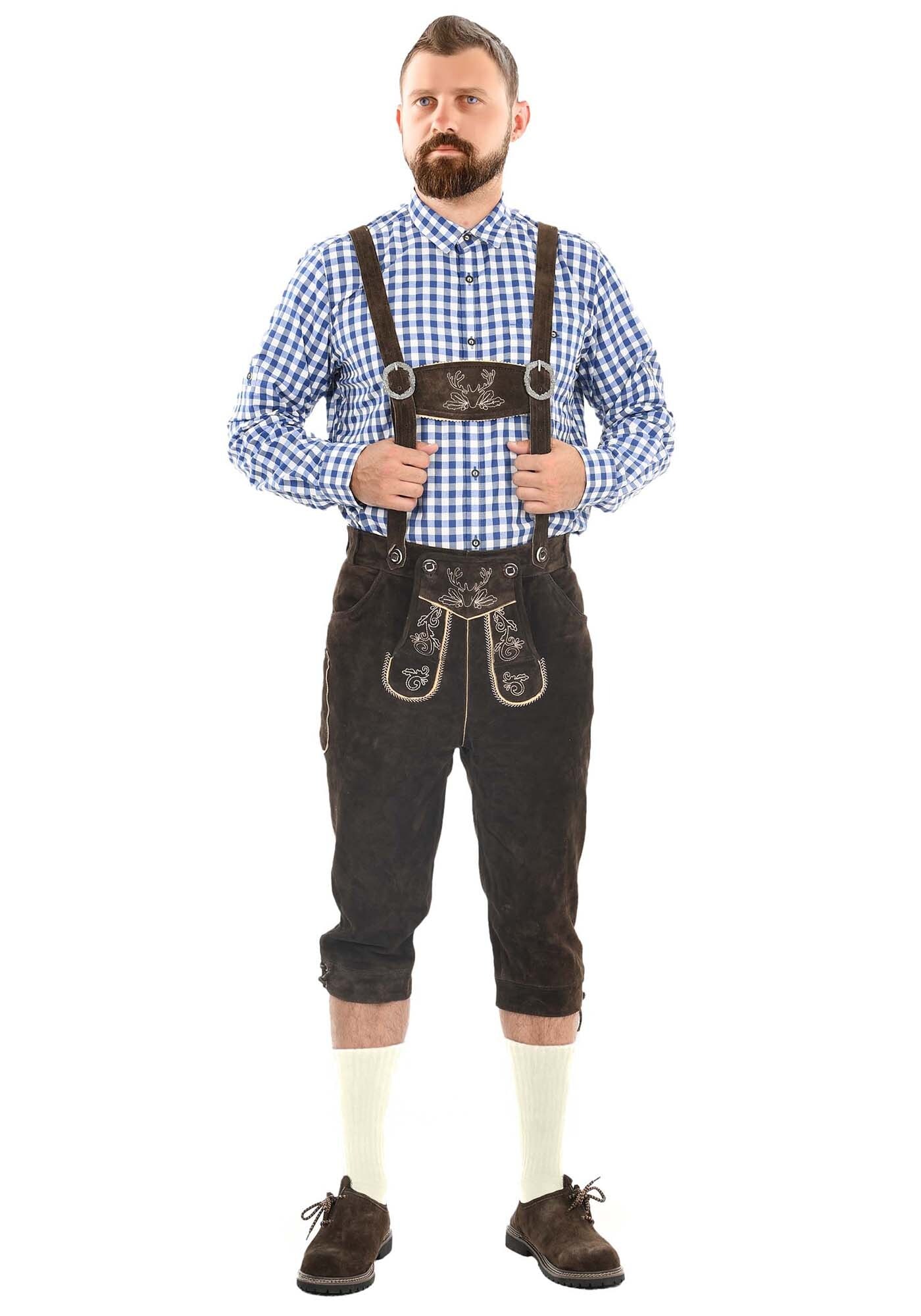 Alessandro Salvarini "ASSeppl" Lederhose aus Echtleder mit Träger im traditionellen Stil