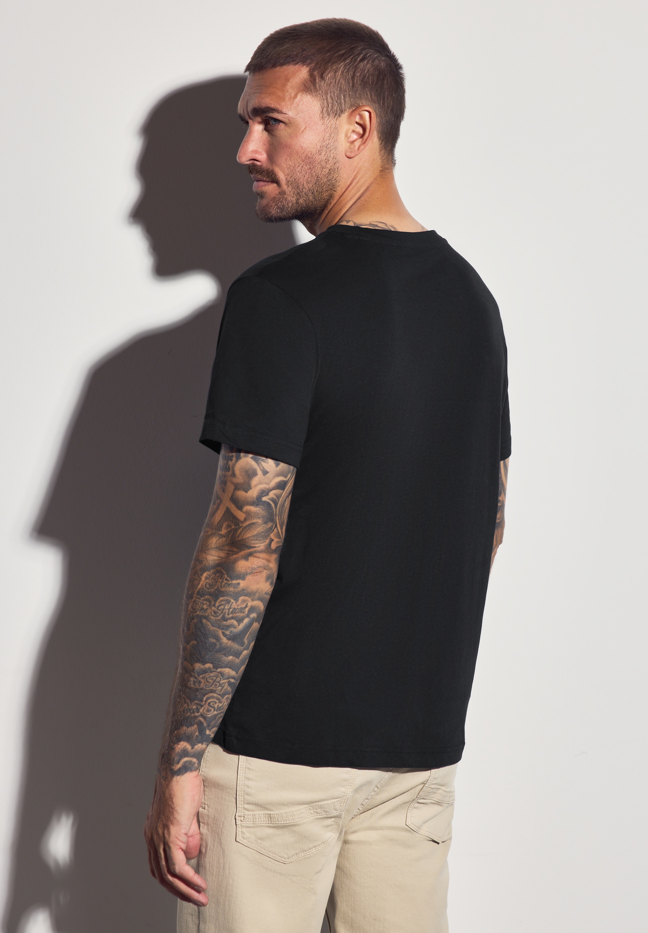 STREET ONE MEN T-Shirt, aus reiner Baumwolle