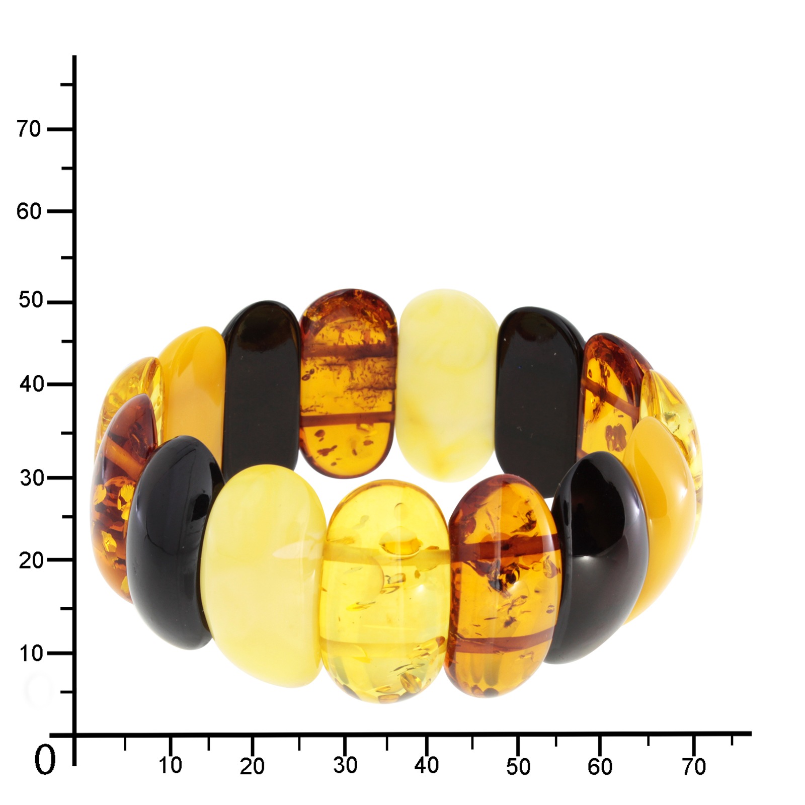 Armband OSTSEE-SCHMUCK "- Lissa - Bernstein -" Gr. 19, bunt (mehrfarbig), Armbänder, Damen, Bernstein, Armband 2