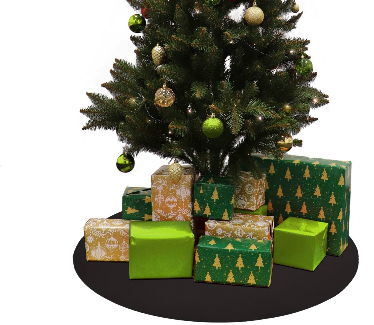 Primaflor-Ideen in Textil Baumteppich "Weihnachtsbaum & Adventskranz Unterl günstig online kaufen