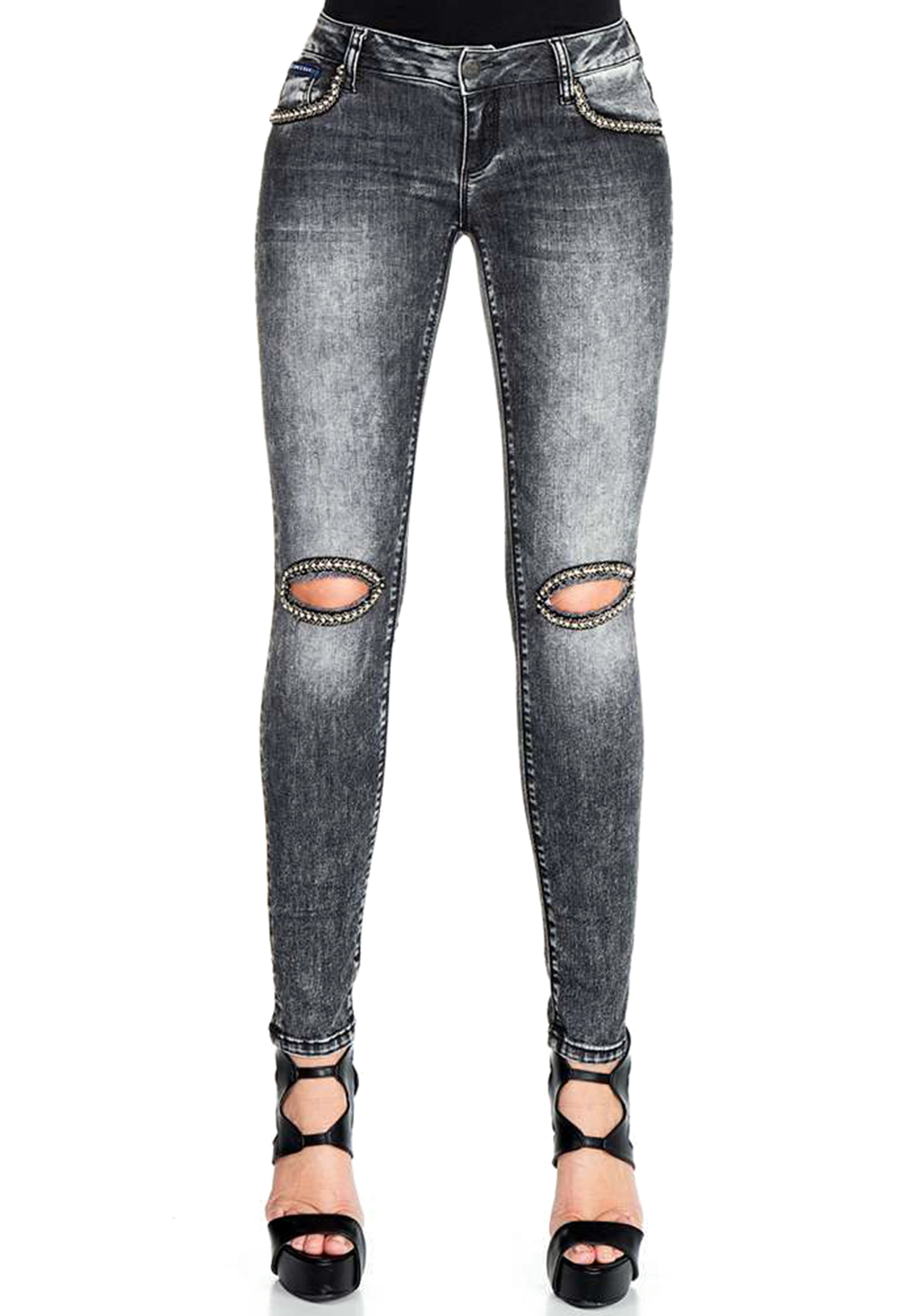Cipo & Baxx Slim-fit-Jeans, im trendigen Used-Look