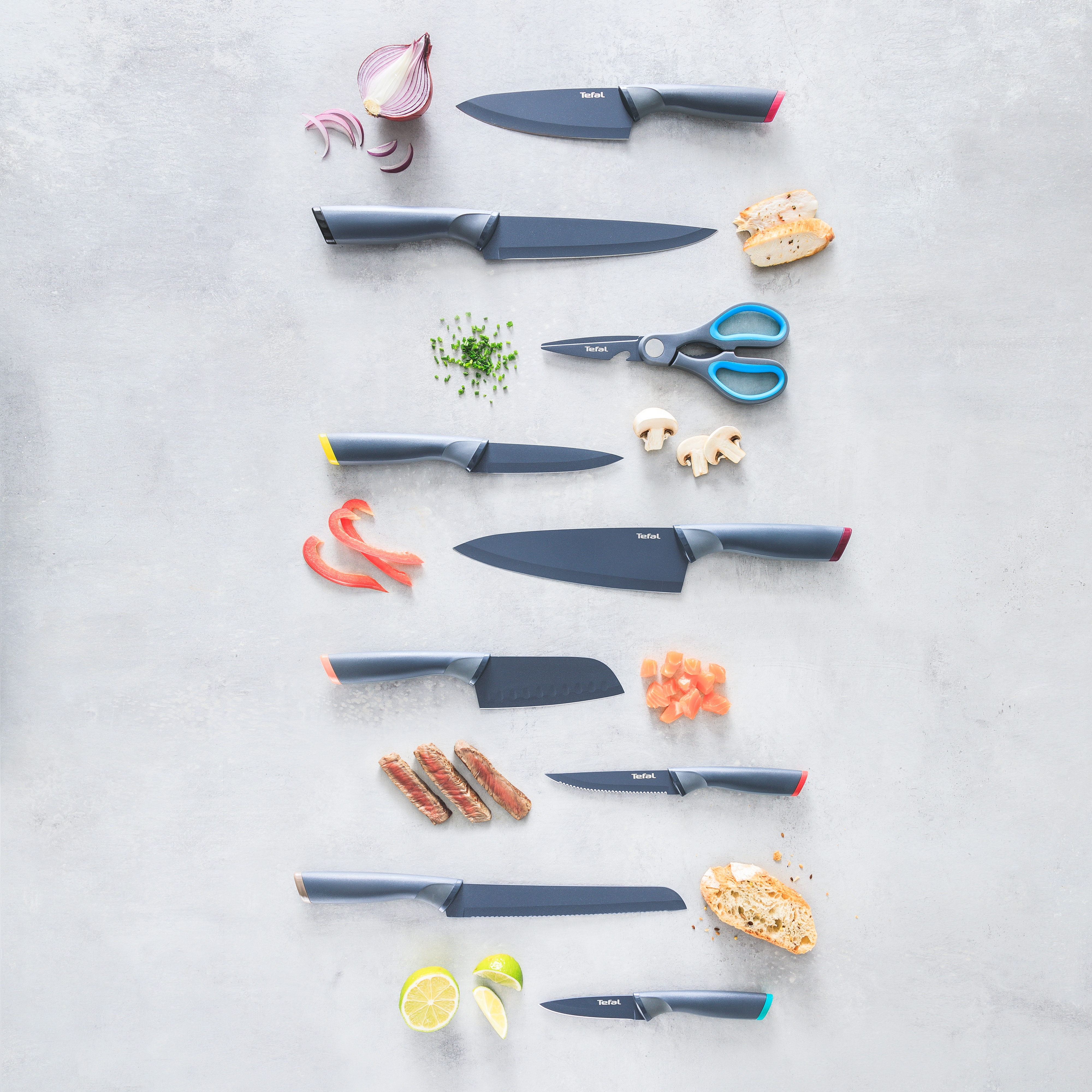 Thumbnail - Tefal Filetiermesser "Fresh Kitchen" 20 cm, Klingen aus rostfreiem Stahl, Titan-Versiegelung, Klingenschutz