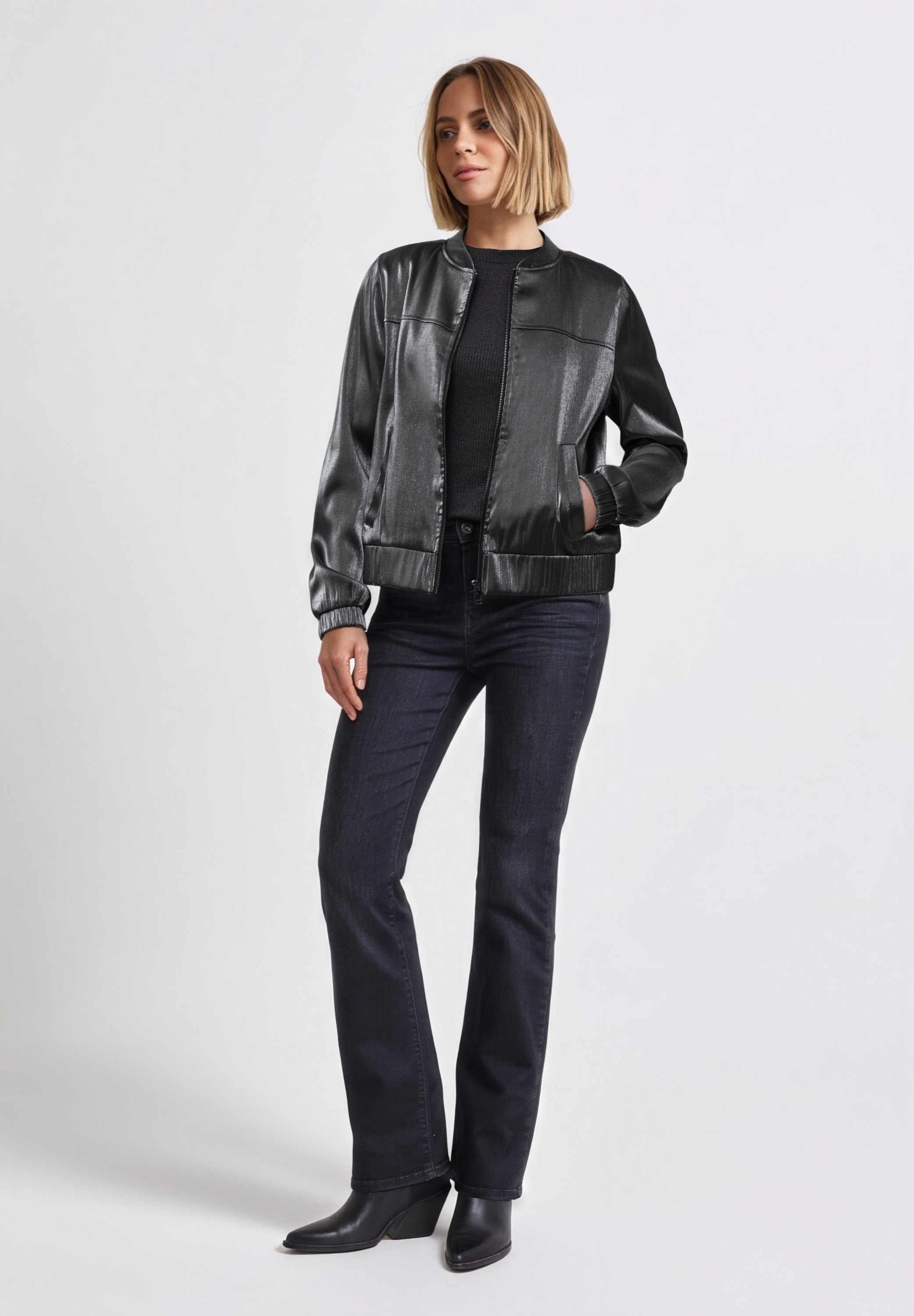 STREET ONE STUDIO Blouson ohne Kapuze aus softer Viskose