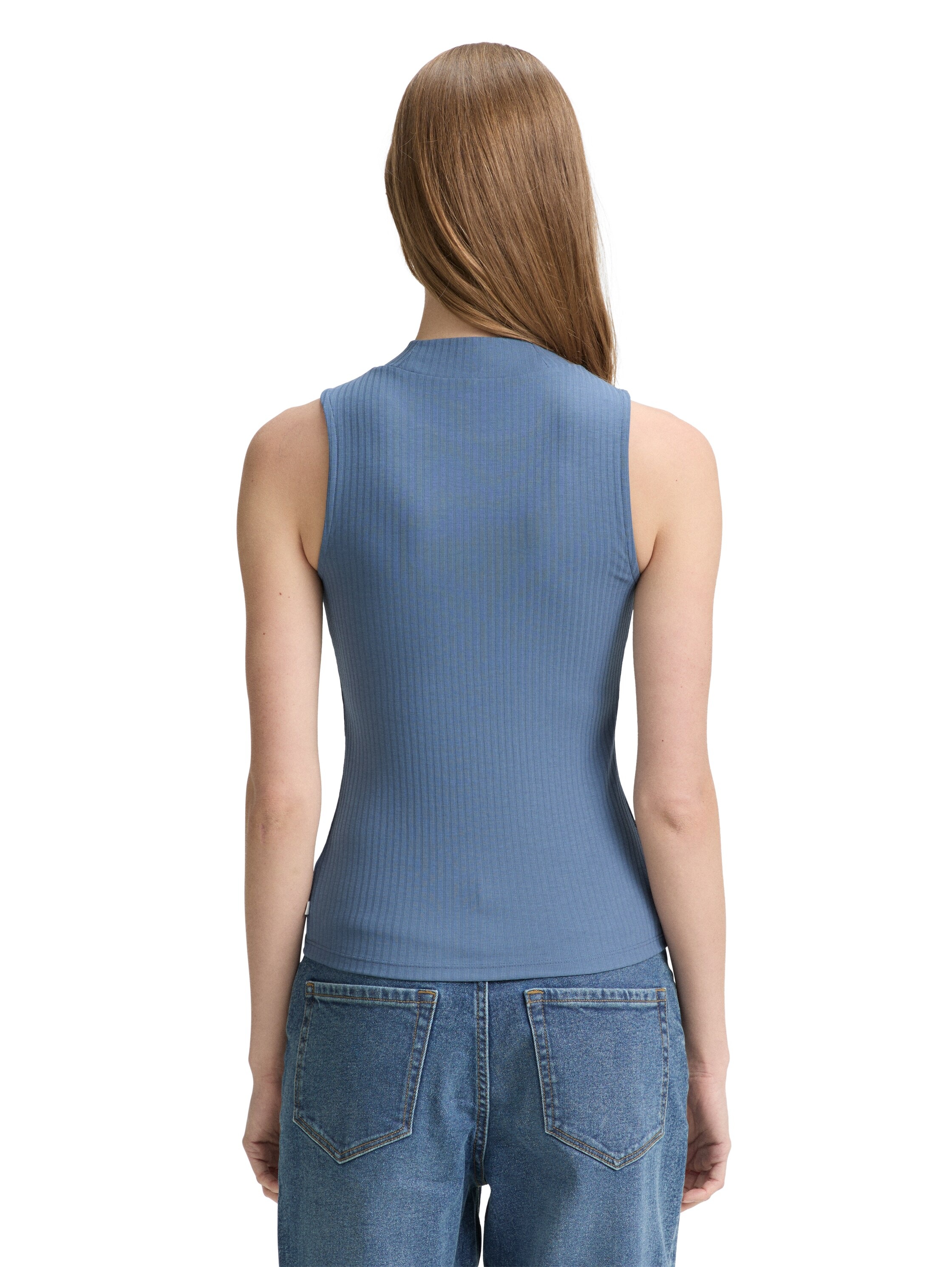 TOM TAILOR Denim T-Shirt, mit Rippstruktur günstig online kaufen