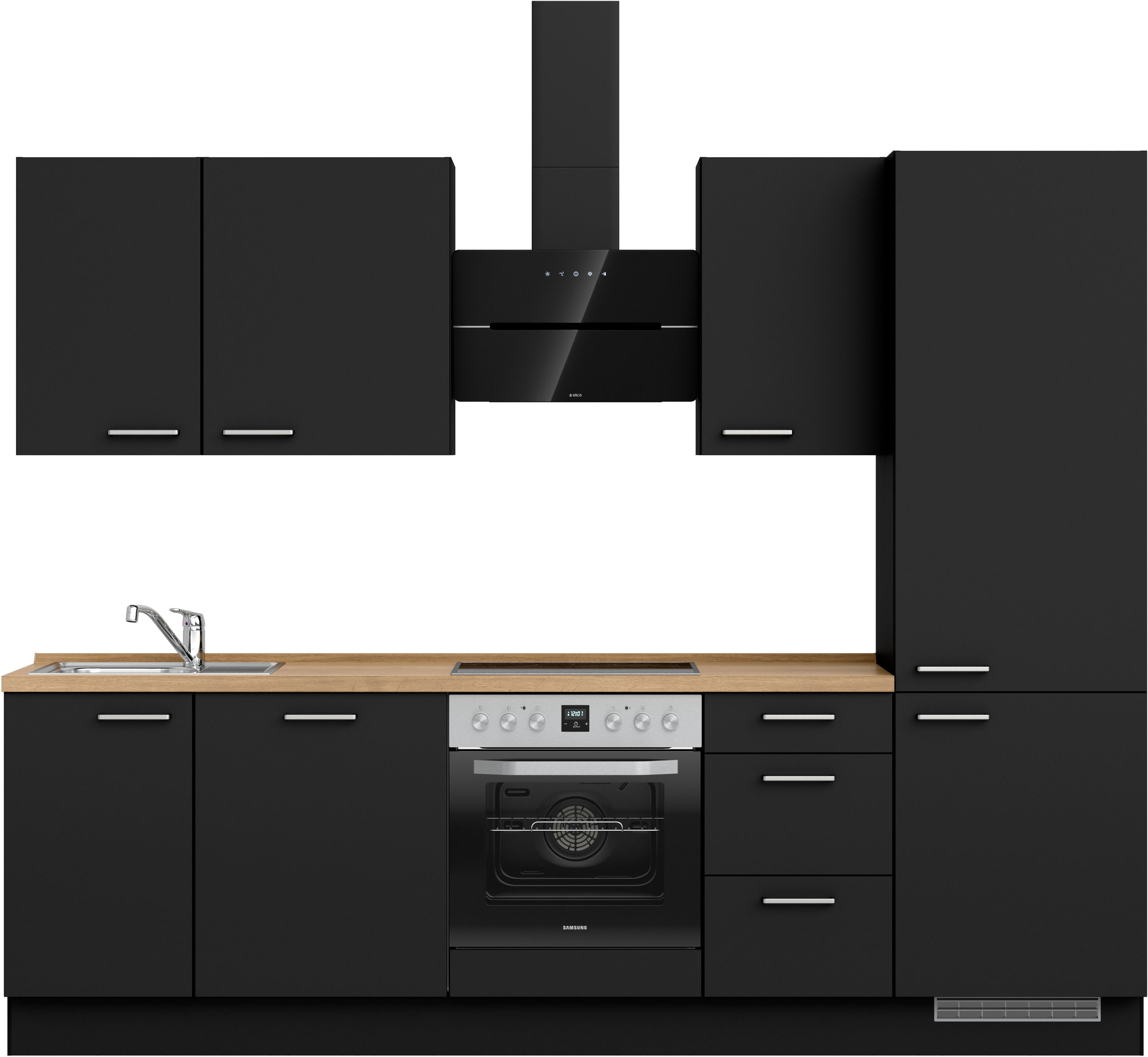 nobilia ""Touch II", NEU: individuell anpassbar mit gratis Profi-Beratung" vormontiert, Breite 270 cm, Ausrichtung wählbar, wahlw. mit E-Geräten