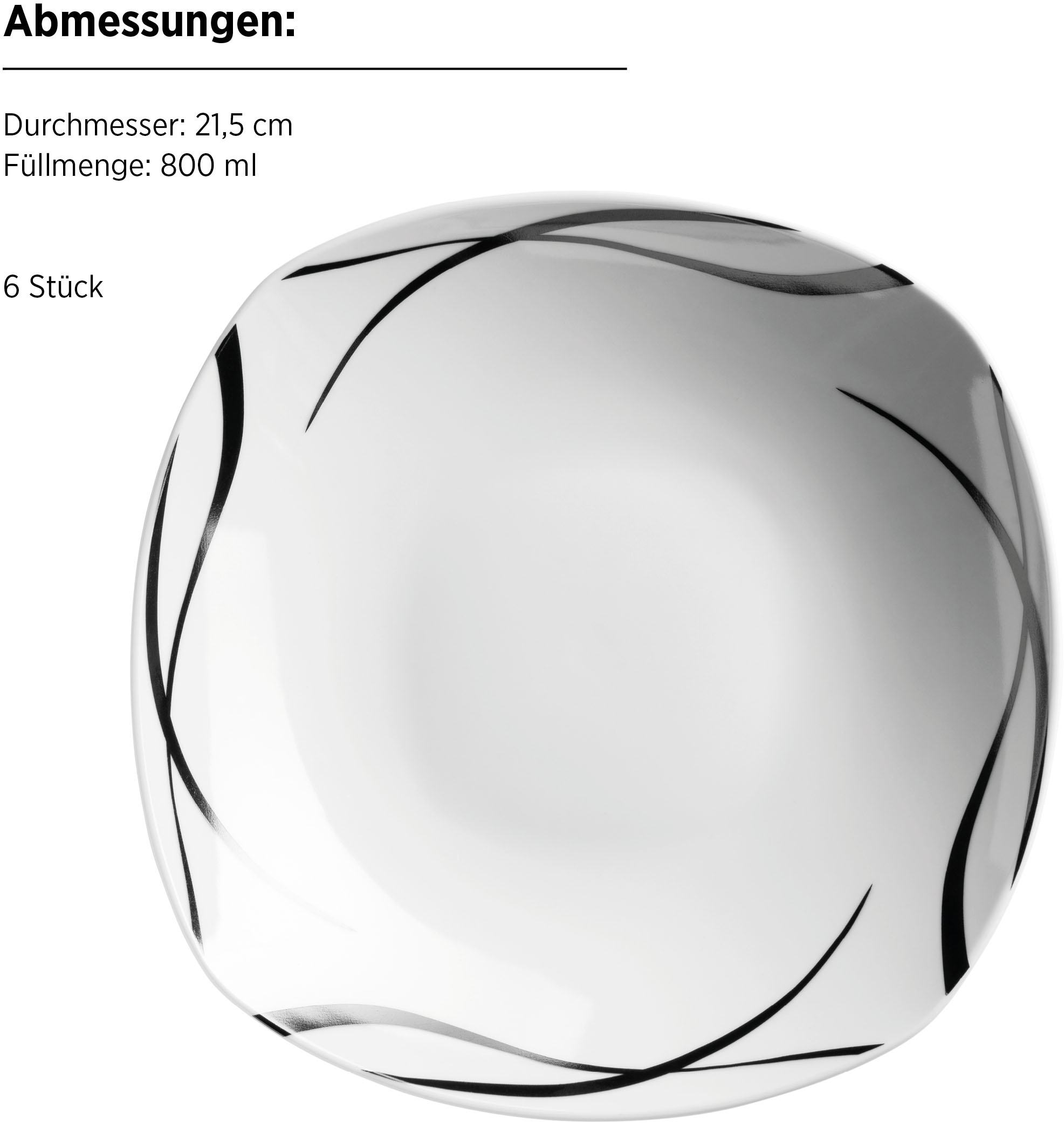 MÄSER Tafelservice »DECORA, Teller Set, Porzellan«