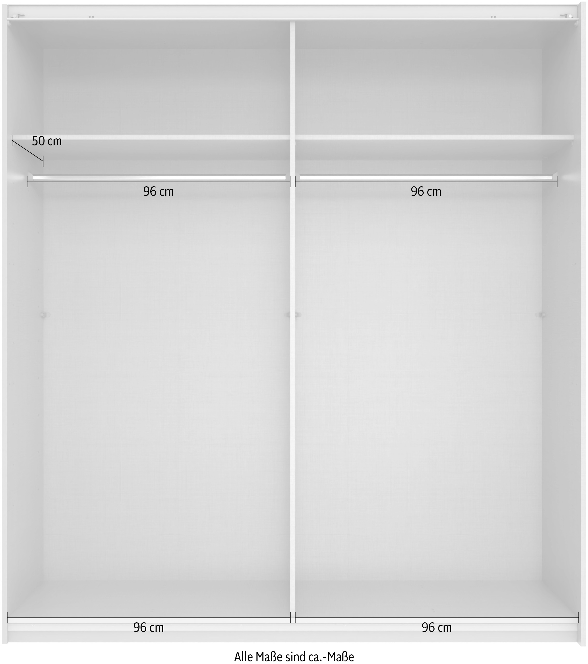 Wimex Kleiderschrank »LUCERA inkl. Spiegel mit integrierter LED Beleuchtung« in den Breiten 200cm (4-türig) und 250cm (5-türig)