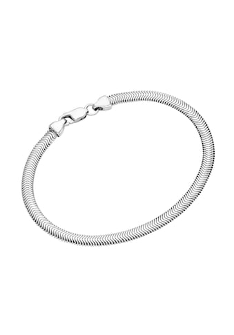 Armband »gedrückte Schlangenkette massiv, Silber 925«