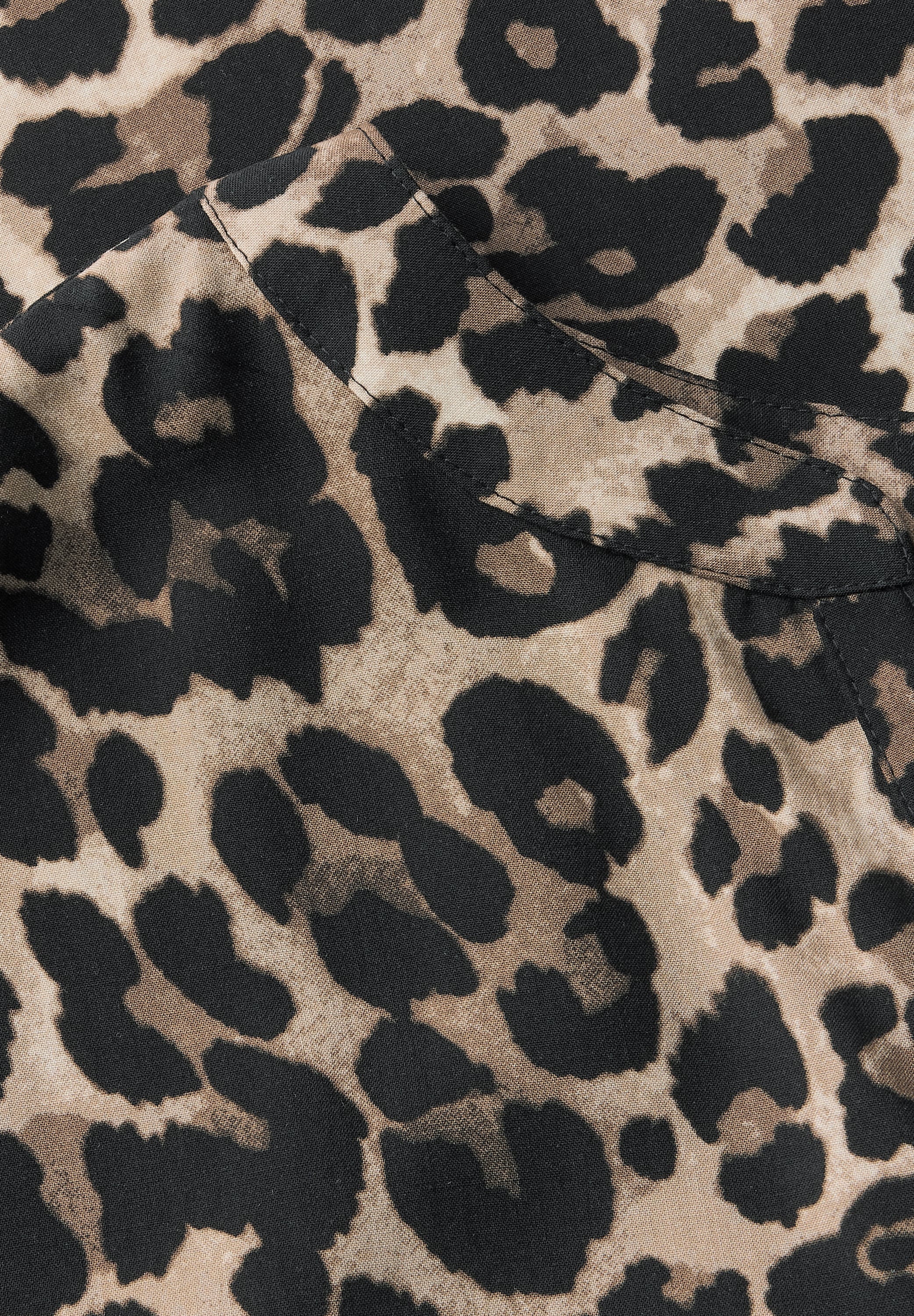 STREET ONE Kurzarmbluse, mit Leoparden Muster