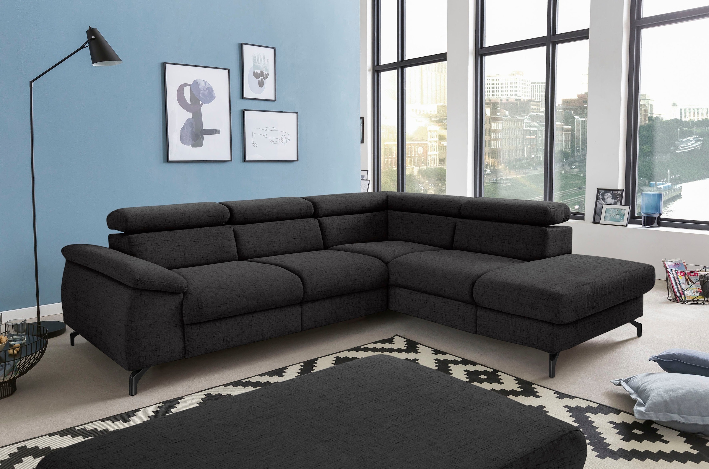 COTTA Polstergarnitur "Komaris L-Form", (Set), Set bestehend aus: Ecksofa m günstig online kaufen