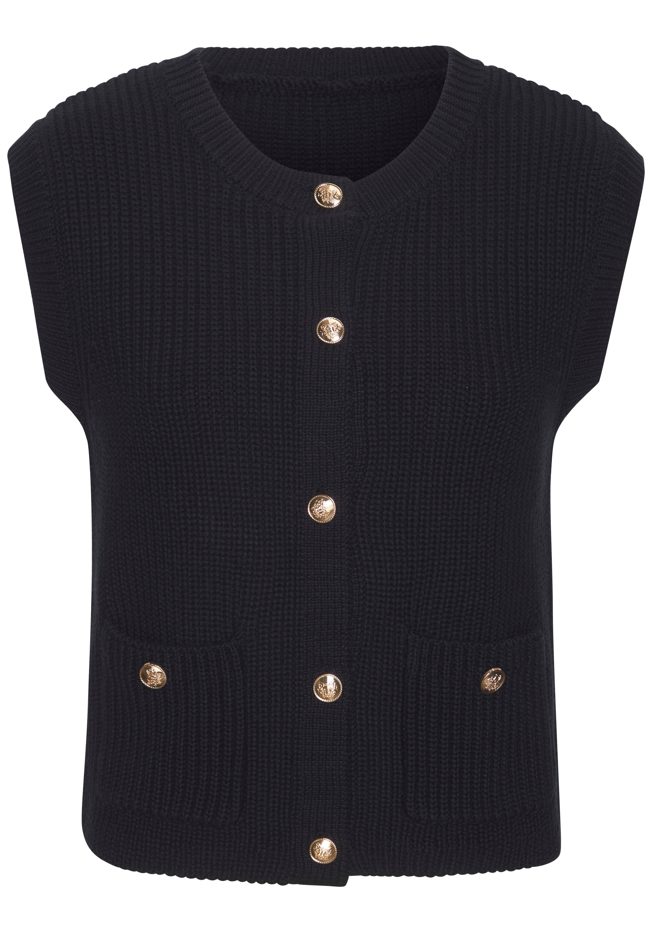 LASCANA Strickweste, mit Knopfleiste, ärmelloser Strickpullover, elegant, chic