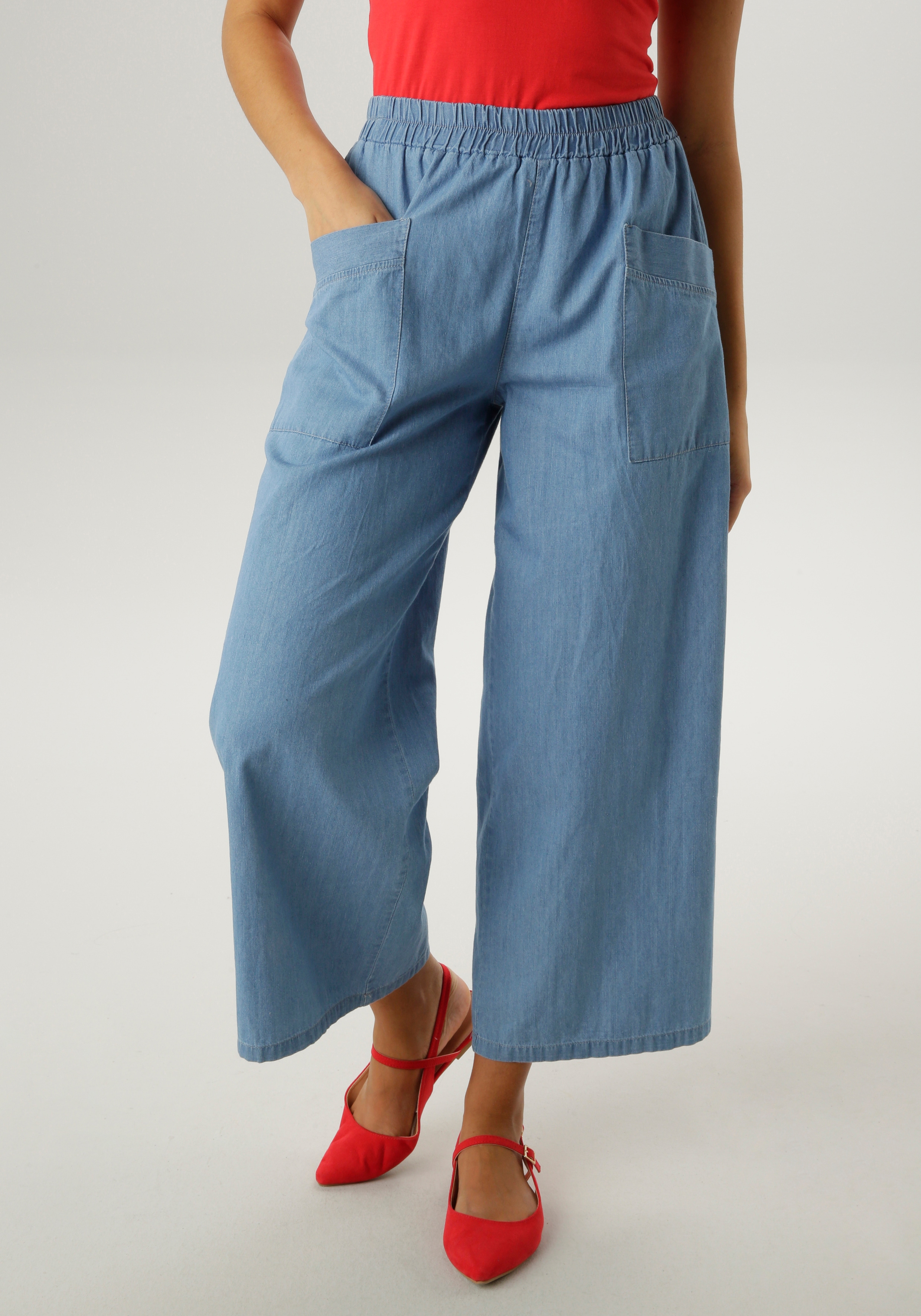 Aniston SELECTED Schlupfjeans weiter Oberschenkel und der weiter Beinverlauf