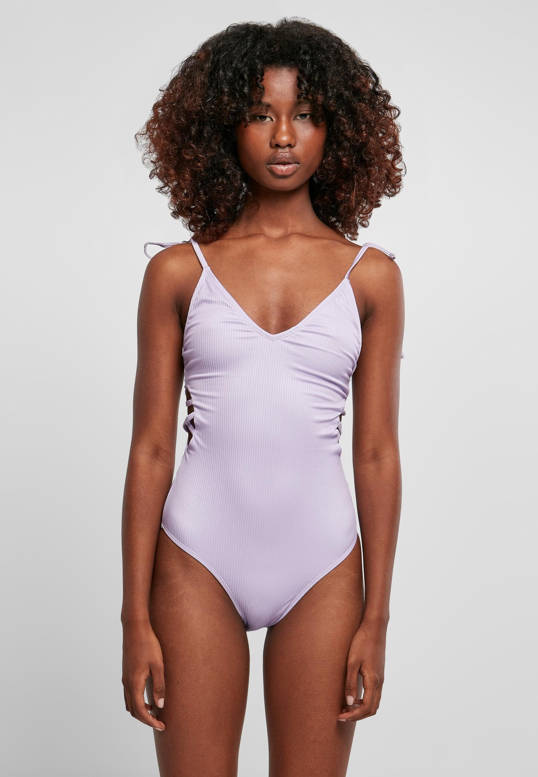 URBAN CLASSICS Monokini »Urban Classics Damen Ladies Rib Swimsuit«