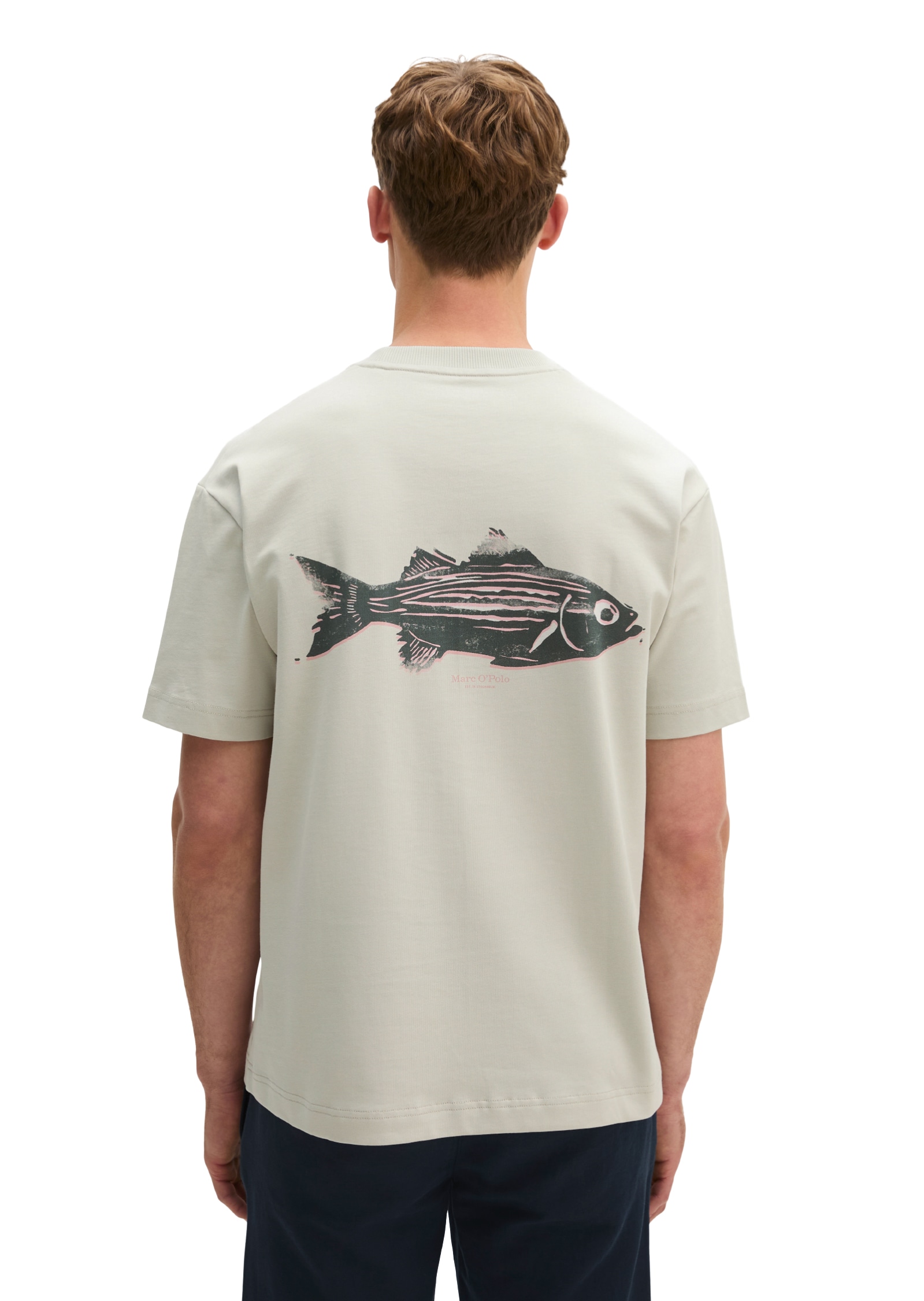 Marc OPolo T-Shirt loose mit Fisch-Rückenprint