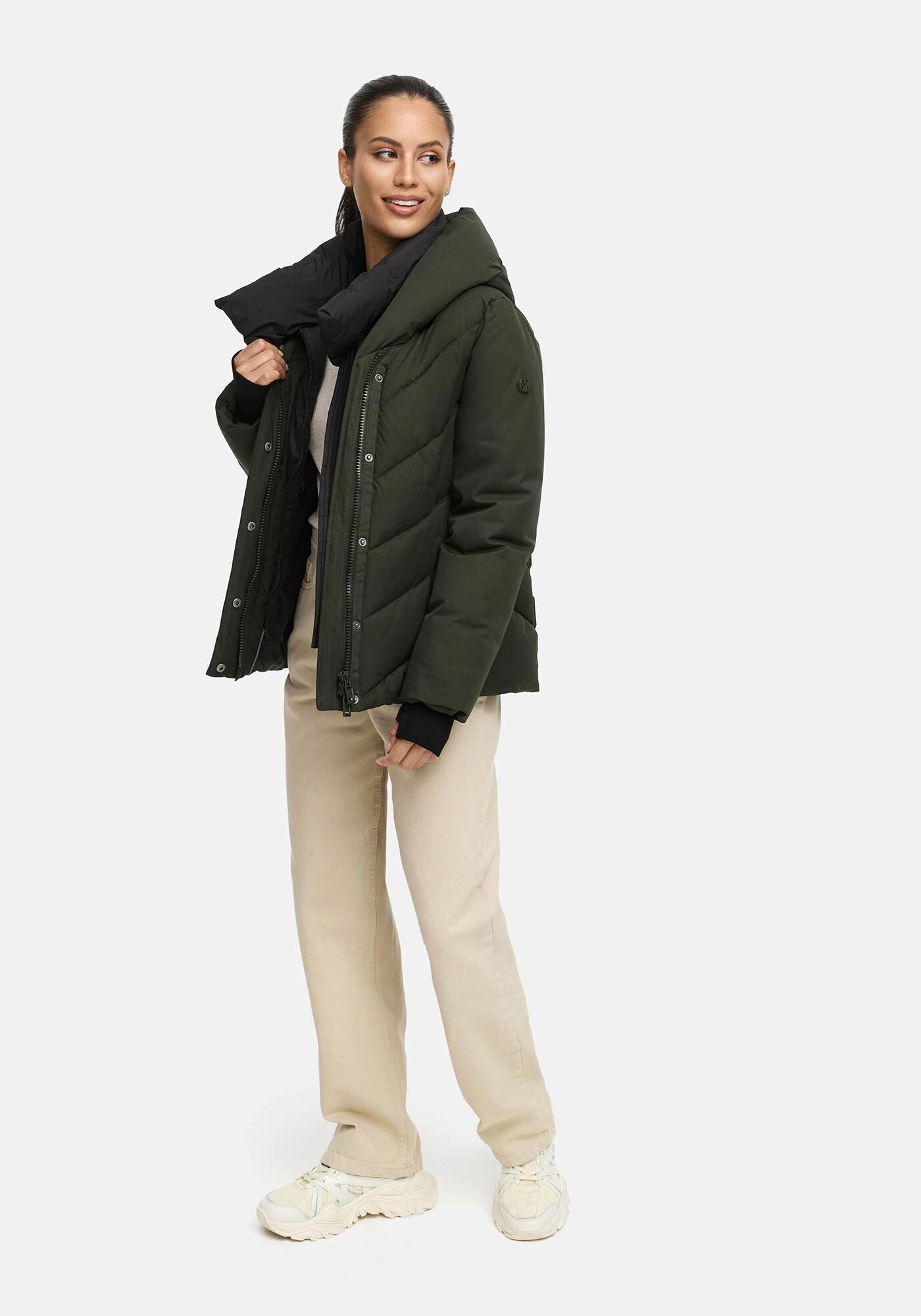 Marikoo Winterjacke "Nadiraa" 2-in-1 Funktion Herausnehmbare Polyester-Inne günstig online kaufen