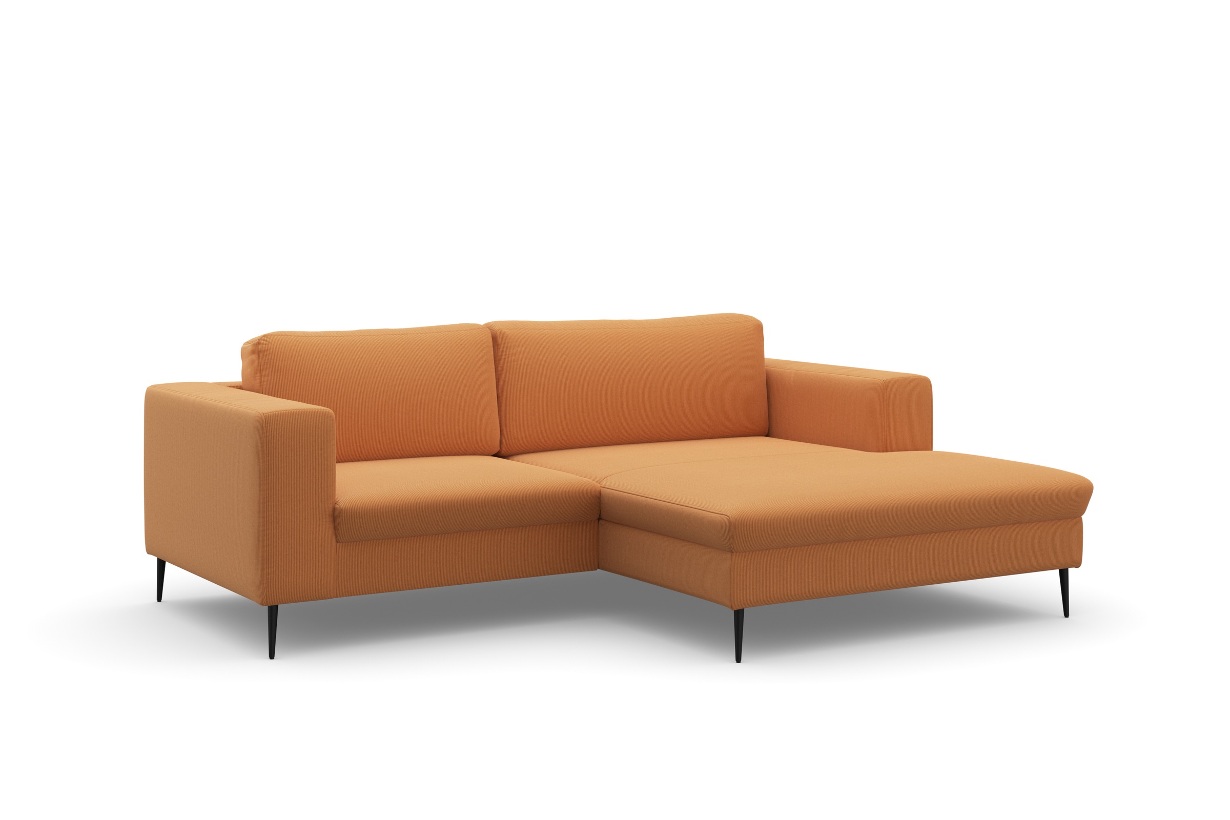 DOMO collection Ecksofa »Modica kompakt und elegant, Breite 244, L-Form«, moderne Optik mit extrabreiter Recamiere, auch in Cord