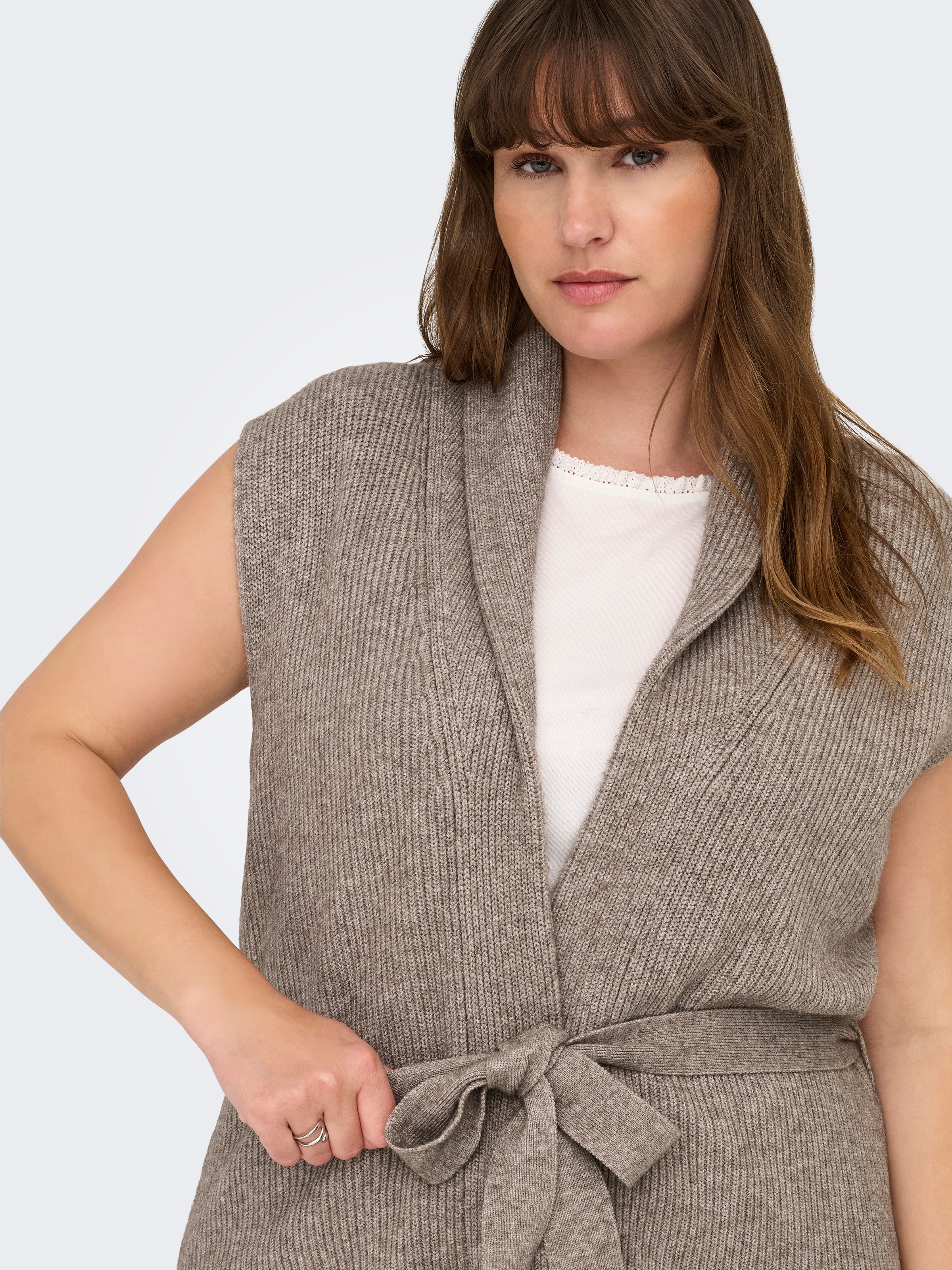 Thumbnail - ONLY CARMAKOMA Strickweste "CARKATIA SL RIB WRAP VEST KNT"