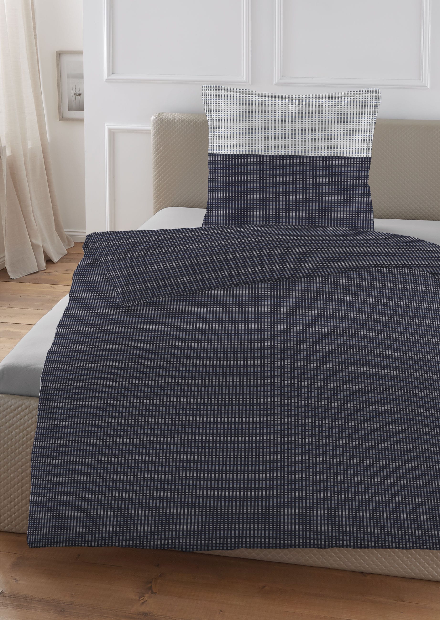HECHTER PARIS "0061310" 2 Stk. feiner Glanz + weicher Griff, 100% Baumwolle, Stehsaum, ganzjährig
