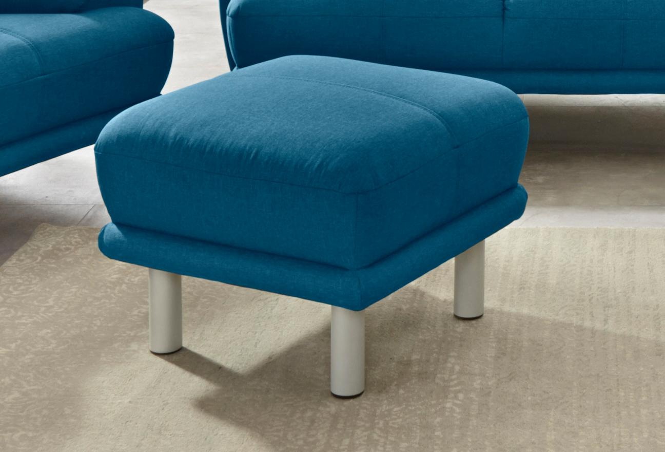 TRENDMANUFAKTUR Hocker »Cecilia II, modern und elegant, B/T 66/66cm«
