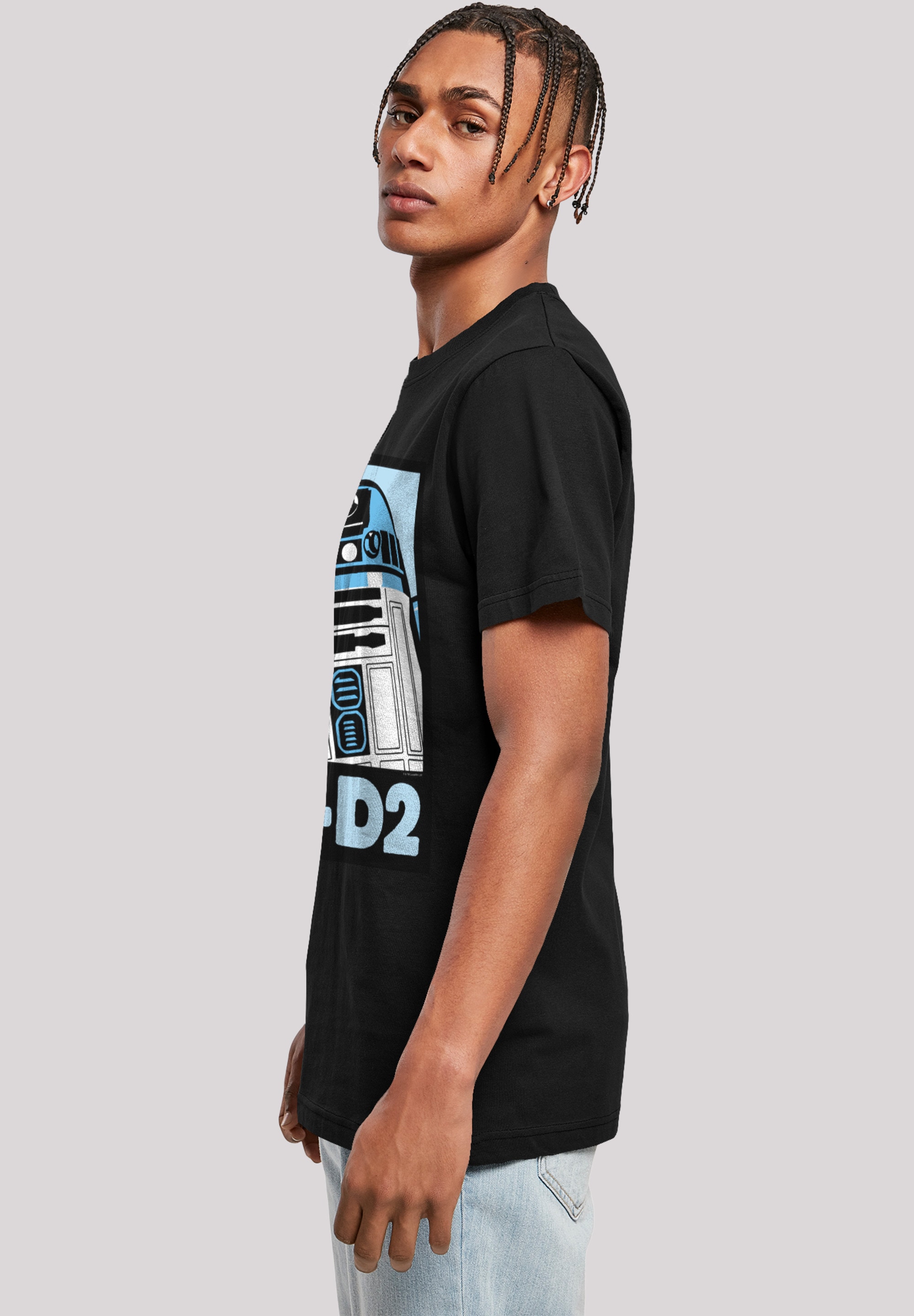 F4NT4STIC Kurzarmshirt »F4NT4STIC Herren Star Wars R2-D2 Poster with T-Shirt Round Neck«, (1 tlg.)