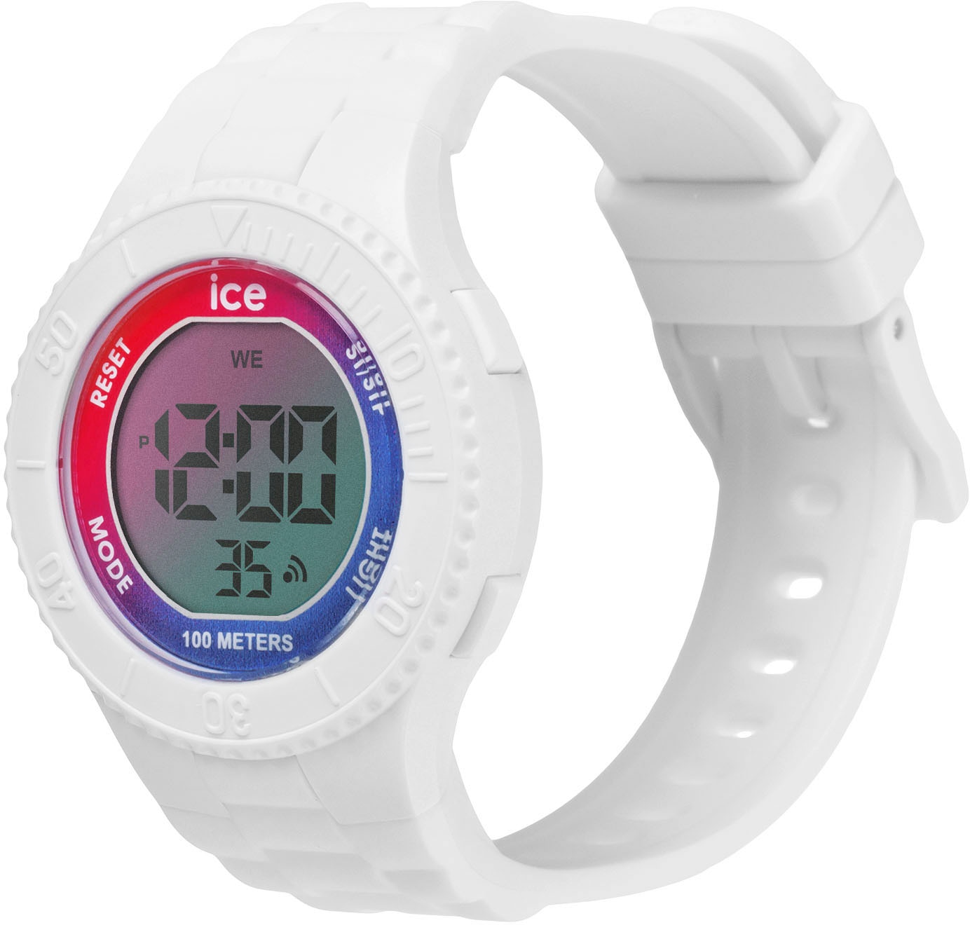 ice-watch Quarzuhr »ICE digit - Sunset rainbow - White - Small, 021397«