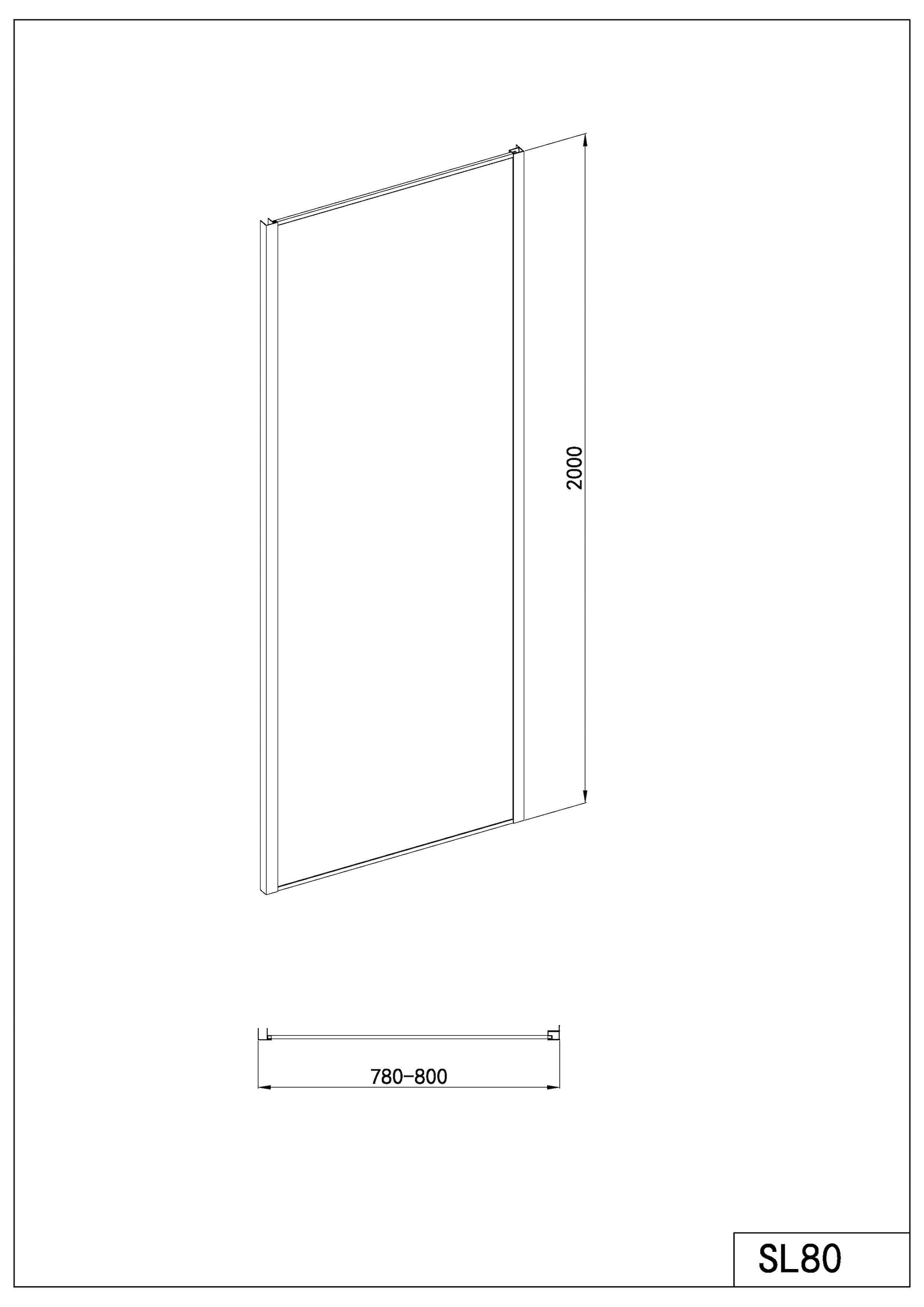 Sanotechnik Duschwand »Sanotechnik SlimLine Fixglas chrom« Easy Clean Beschichtung