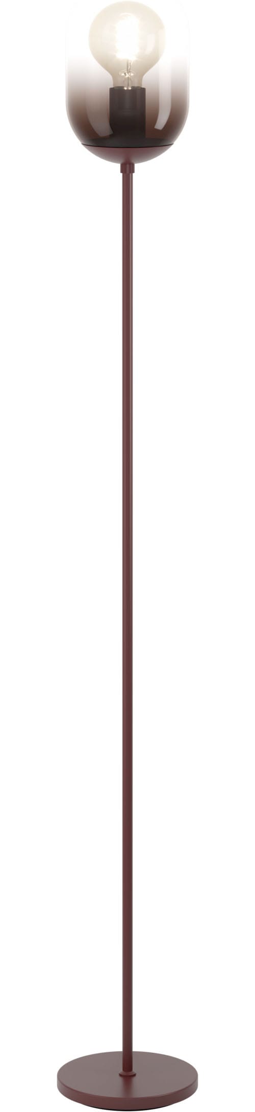 EGLO LED Stehlampe »LEQUILE« E27 1 Stk. Stehleuchte, Stehlampe, Lampe bordeaux, Wohnzimmer,  H:140 Ø 15 cm