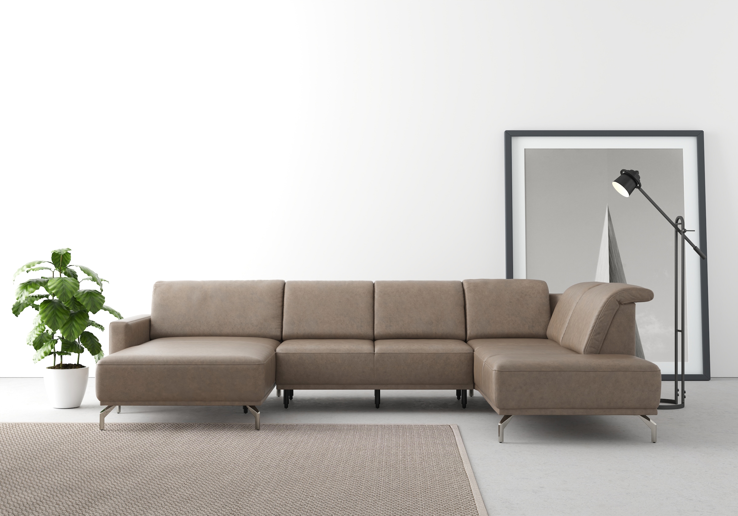 sit&more Wohnlandschaft "Bailando U-Form" wahlweise mit Kopfteilverstellung günstig online kaufen