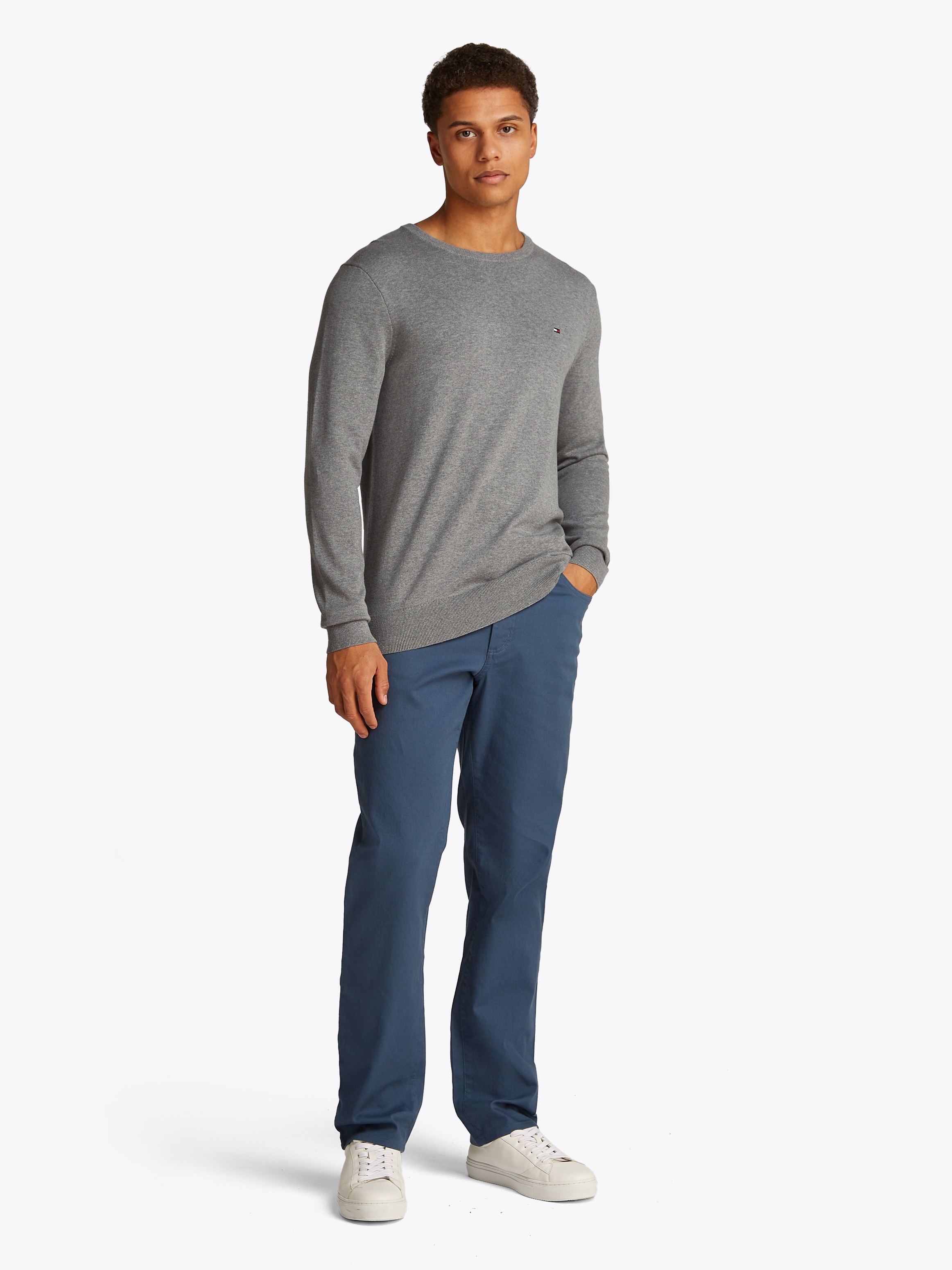 Thumbnail - Tommy Hilfiger Rundhalspullover "ESSENTIAL COTTON CREW NECK", 100% Baumwolle Crewneck Regular Fit Premium Mode