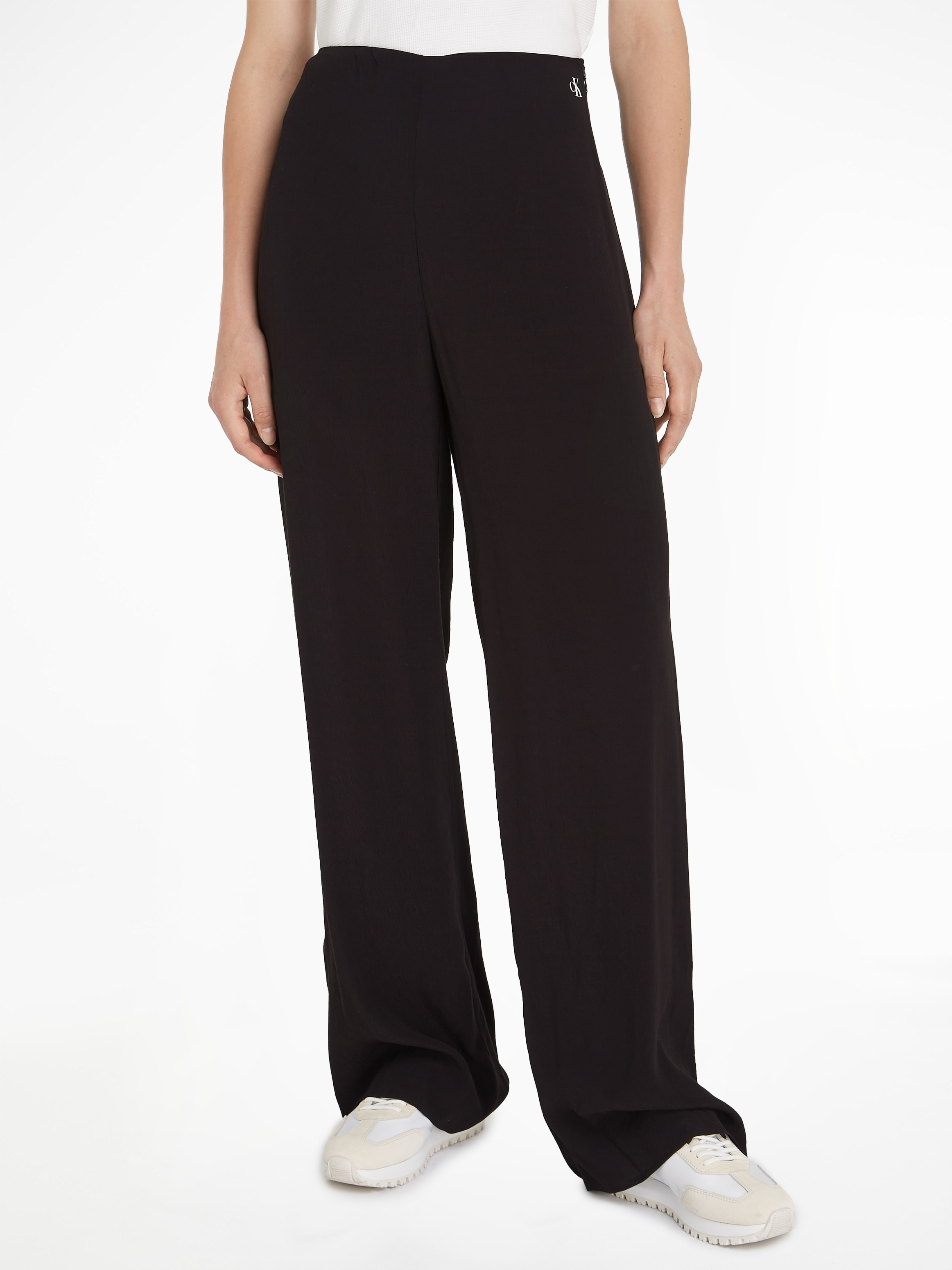 Calvin Klein Jeans Anzughose "CHIFFON WIDE LEG PANT", mit Markenlogo