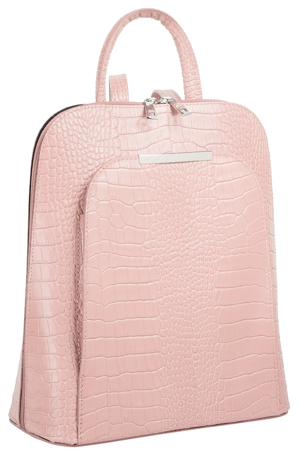 Cityrucksack CLUTY, Damen, Gr. B/H/T: 28cm x 29cm x 12cm, onesize, rosa, Leder, Rindsleder, Rucksäcke Cityrucksack, echt Leder, Made in Italy 2