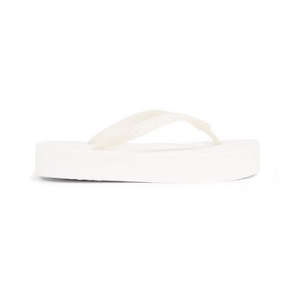 Calvin Klein Jeans Zehentrenner »BEACH SANDAL FLATFORM LOGO«, für Strand und Badeausflüge