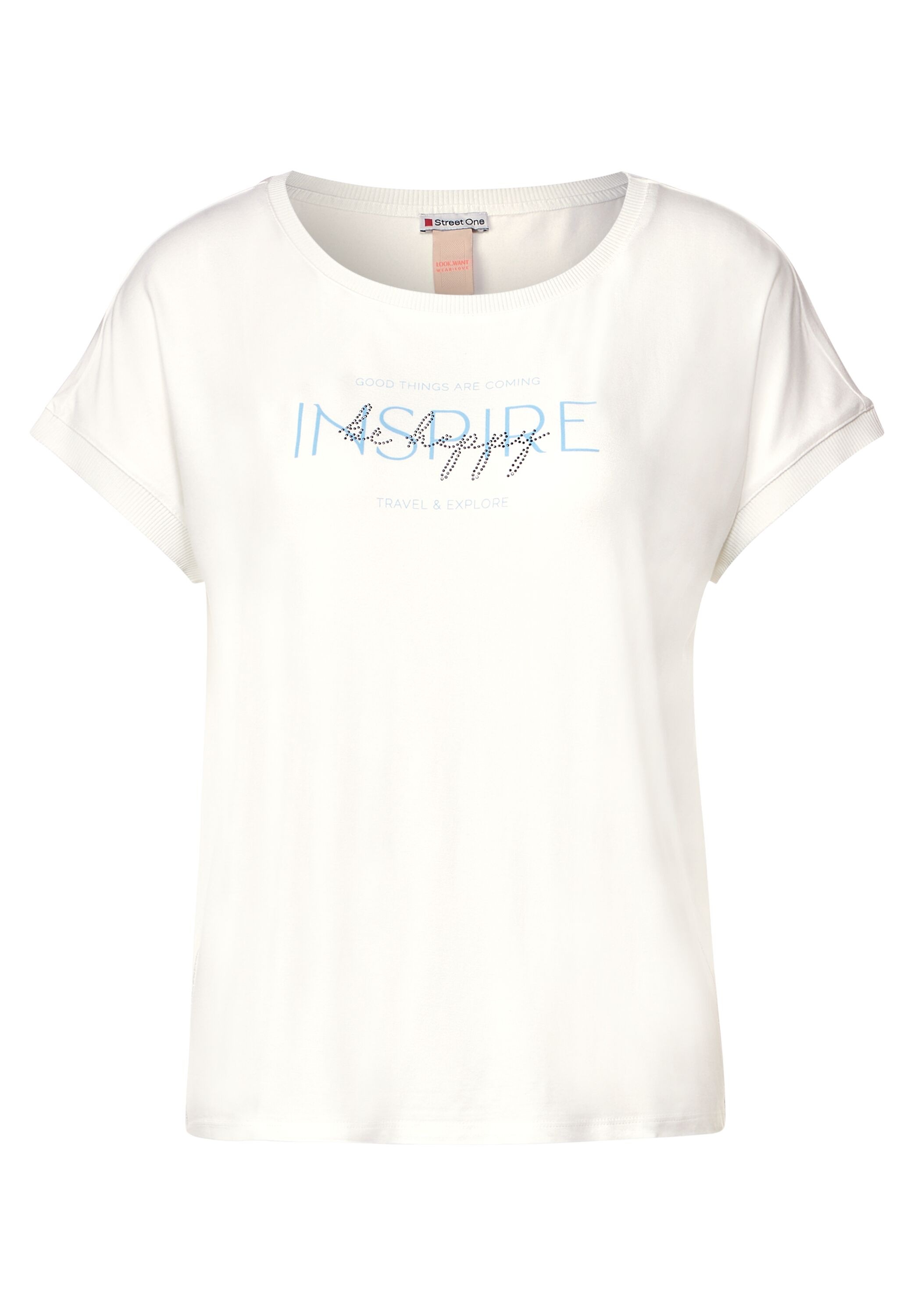 STREET ONE T-Shirt, mit Glitzer-Detail